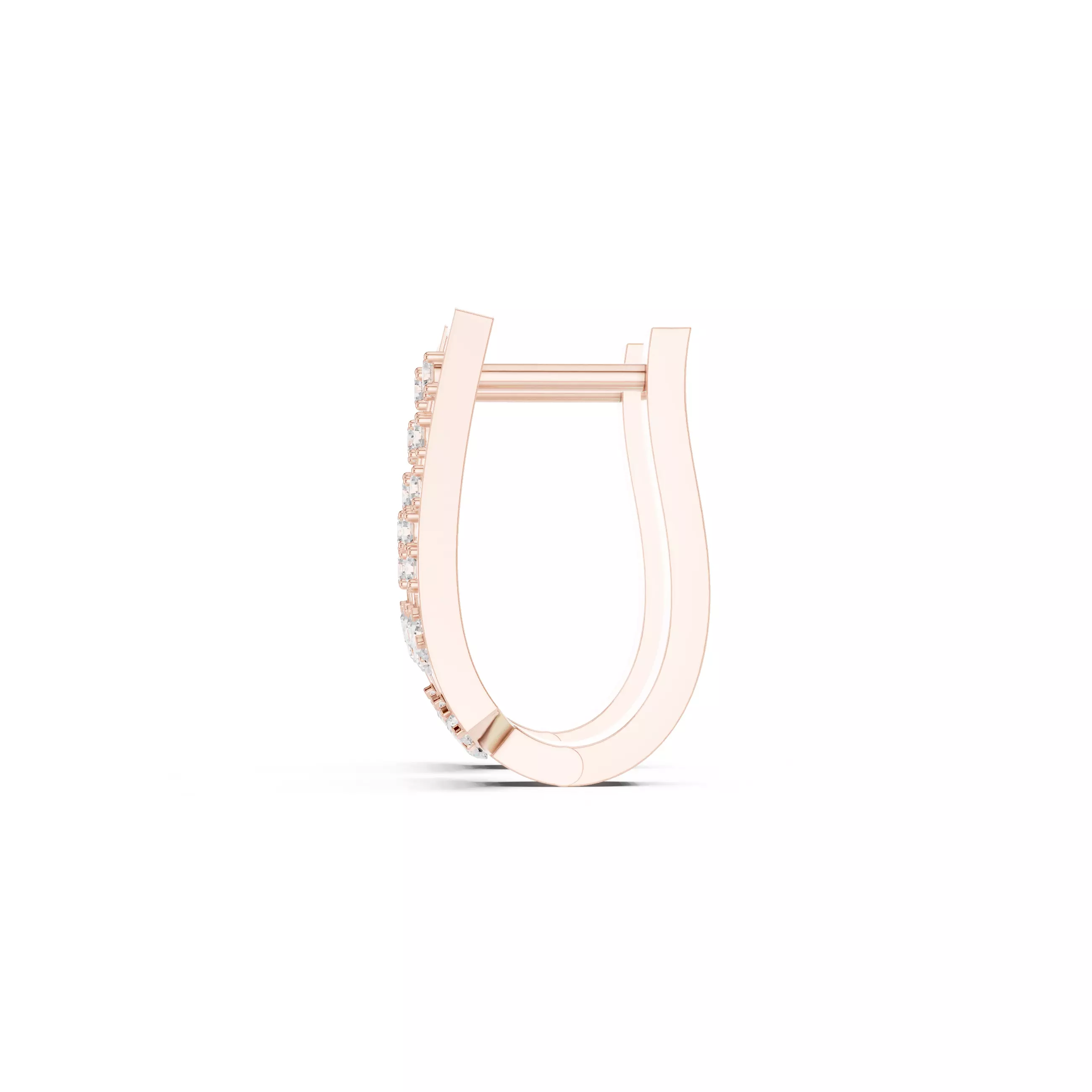 Diamond Hoops Earrings 3dm stl renders animation videos details  3D print model_5