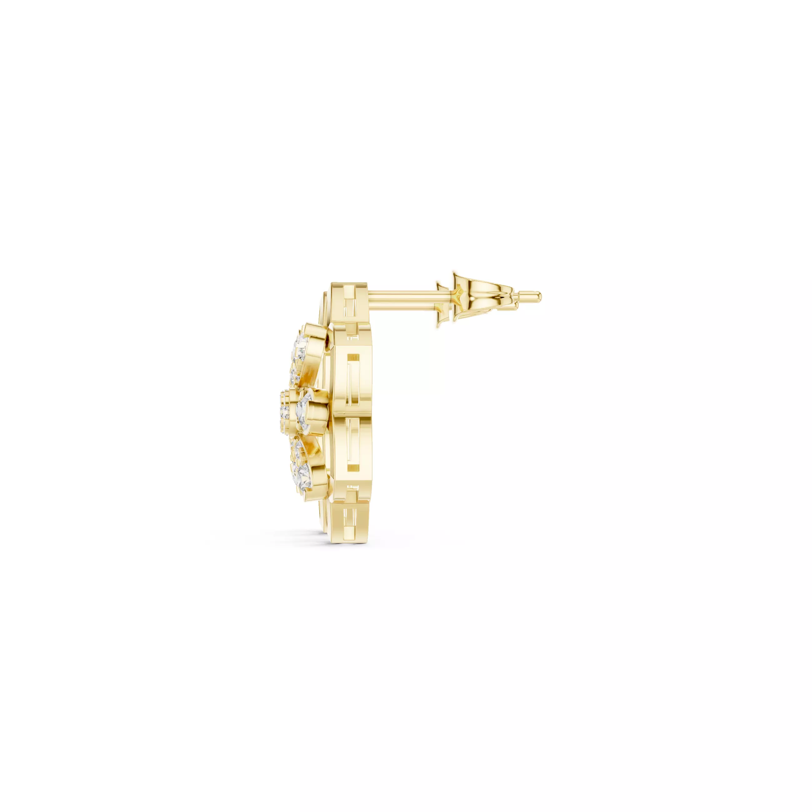 Diamond Studs Earrings 3dm stl renders animation videos details  3D print model_12