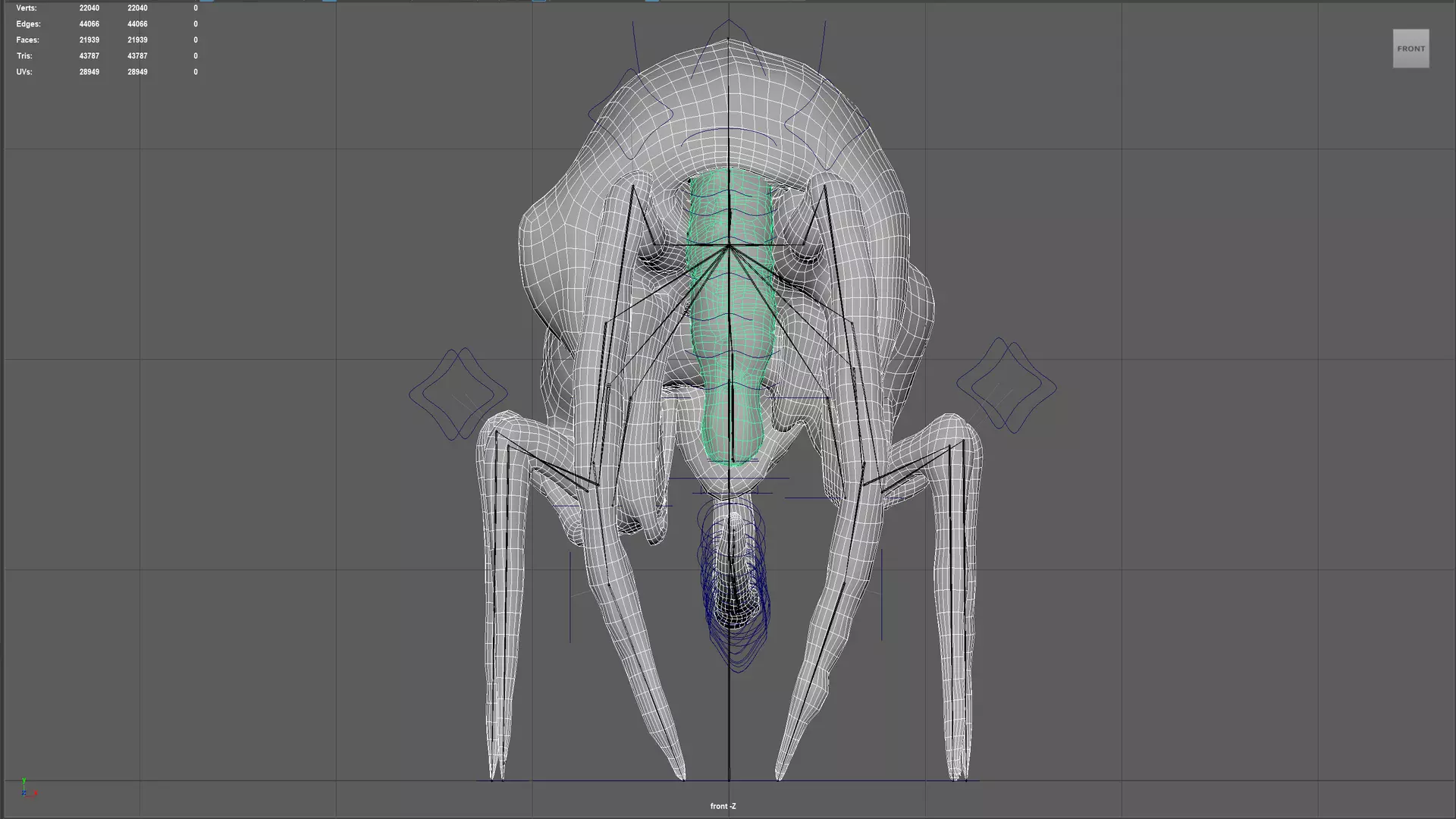 Mutant biomutant Monster 9 Low-poly 3D model_6