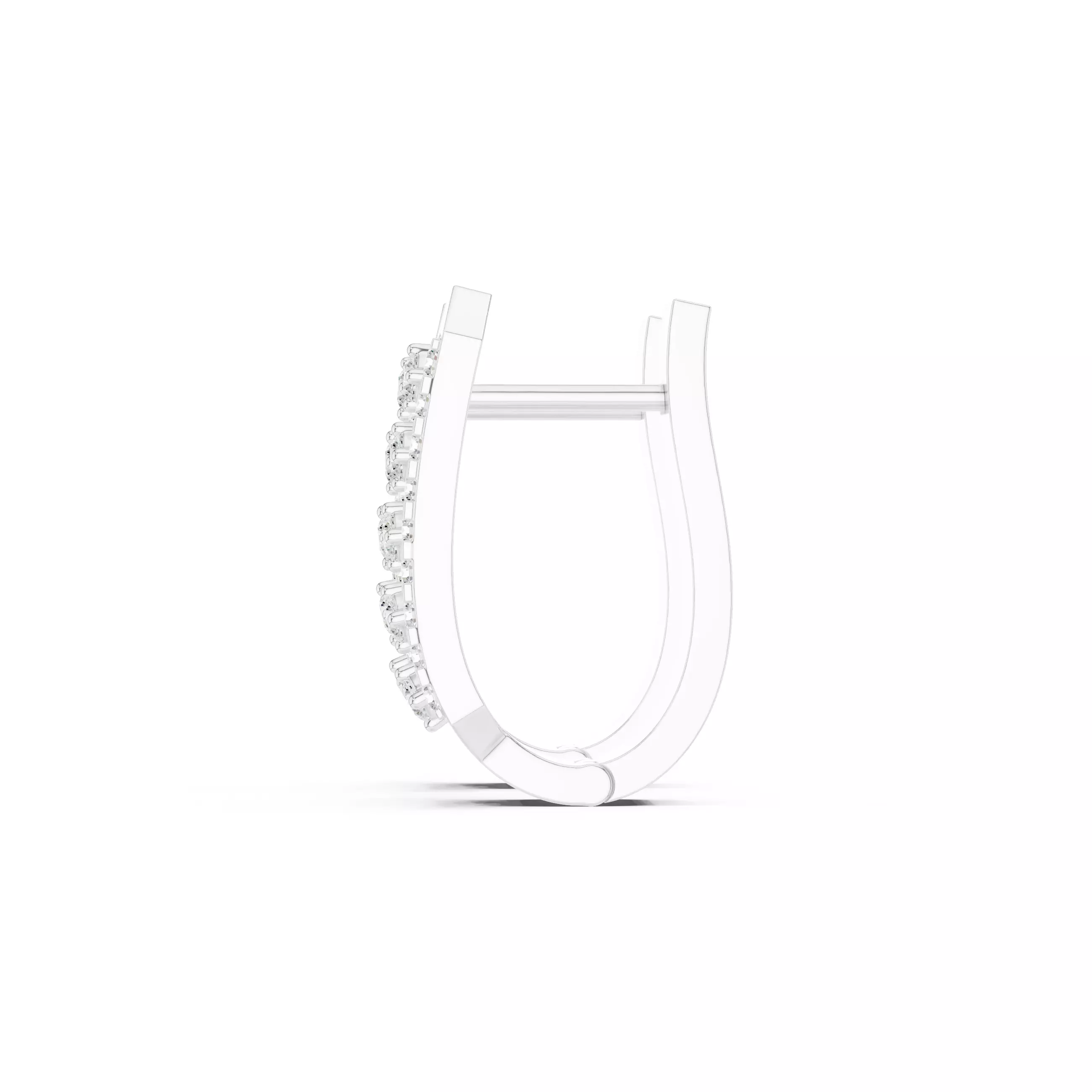 Diamond Hoops Earrings 3dm stl renders animation videos details  3D print model_8