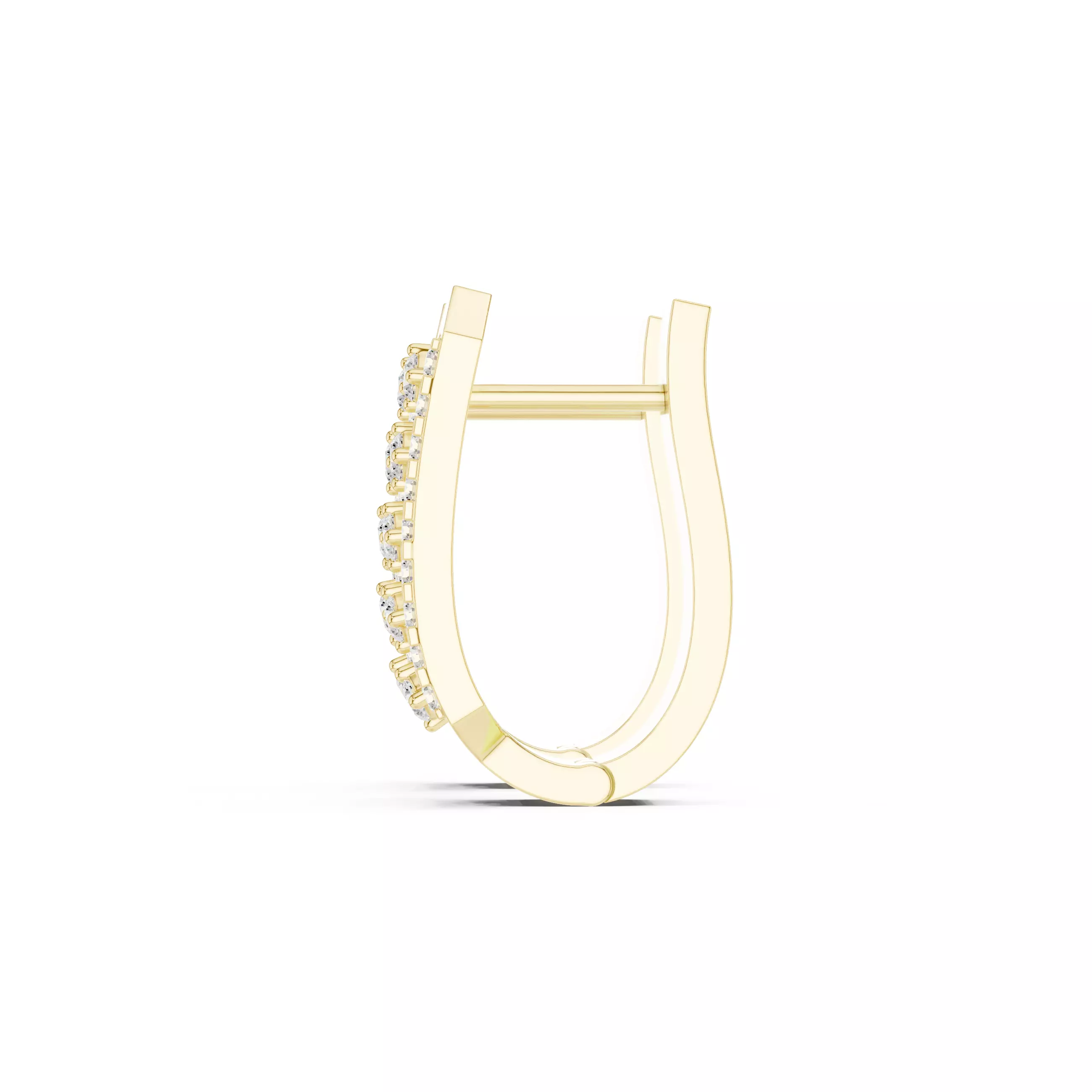 Diamond Hoops Earrings 3dm stl renders animation videos details  3D print model_12