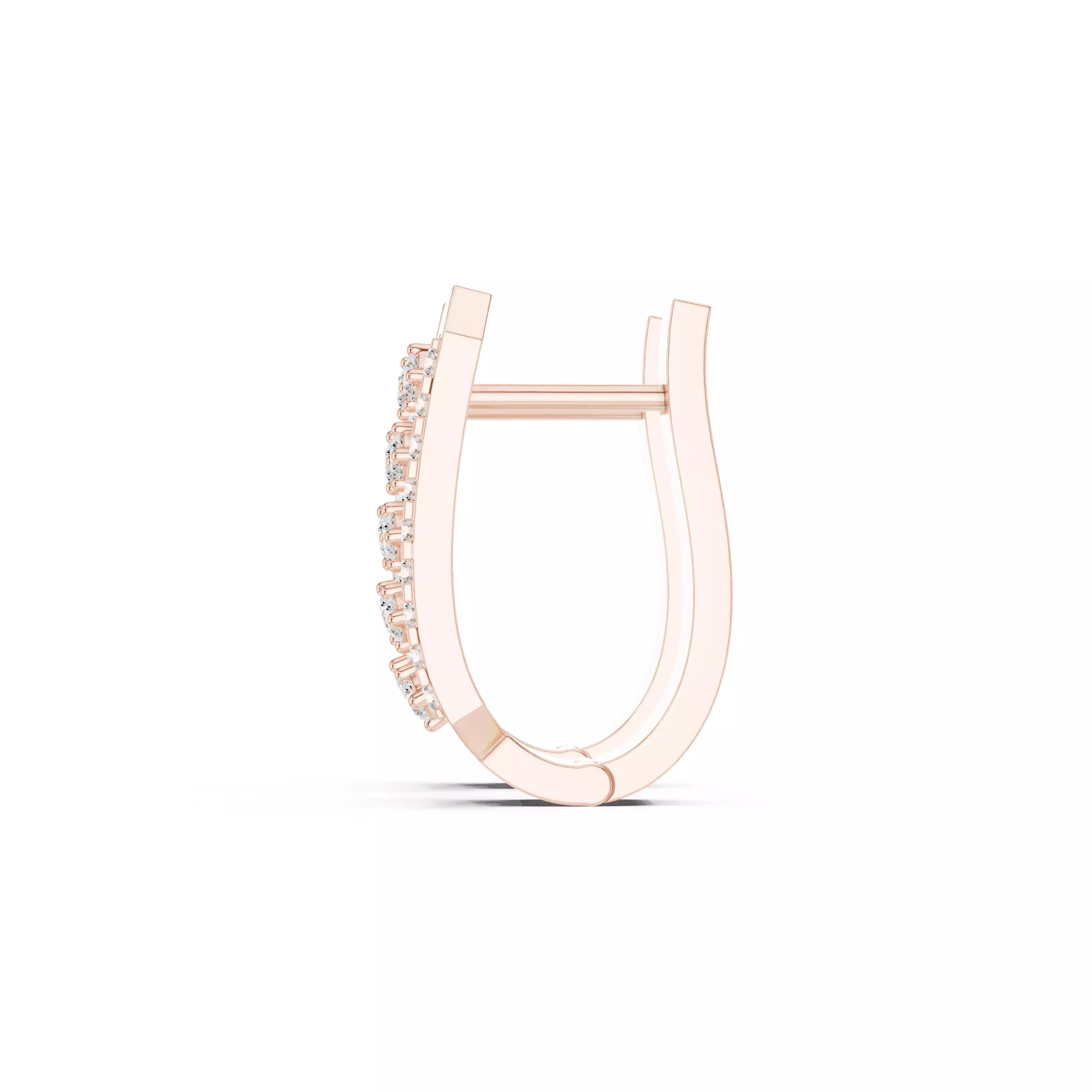 Diamond Hoops Earrings 3dm stl renders animation videos details  3D print model_5
