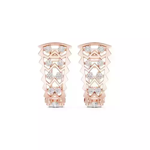 Diamond Hoops Earrings 3dm stl renders animation videos details  3D print model