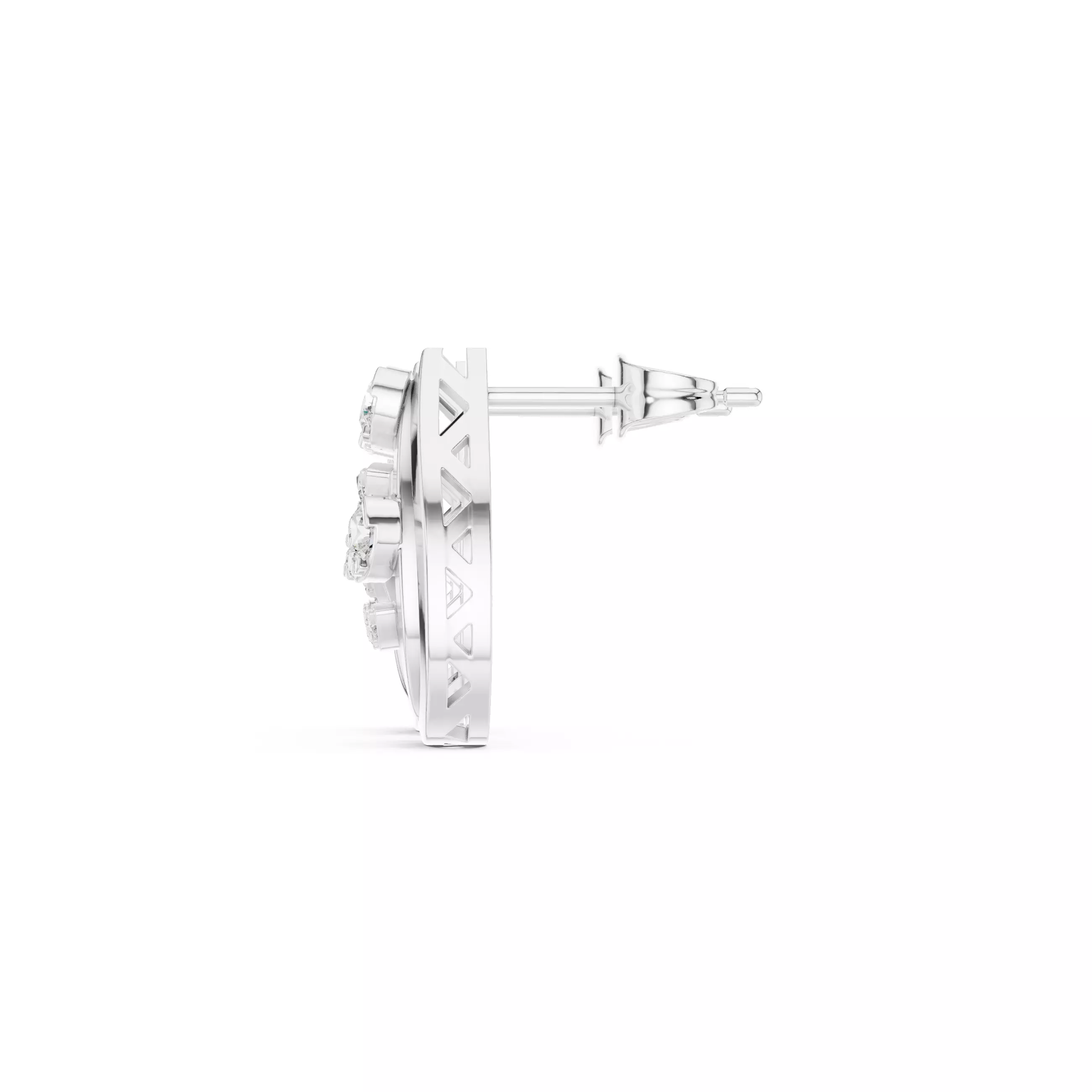 Diamond Studs Earrings 3dm stl renders animation videos details 3D print model_8