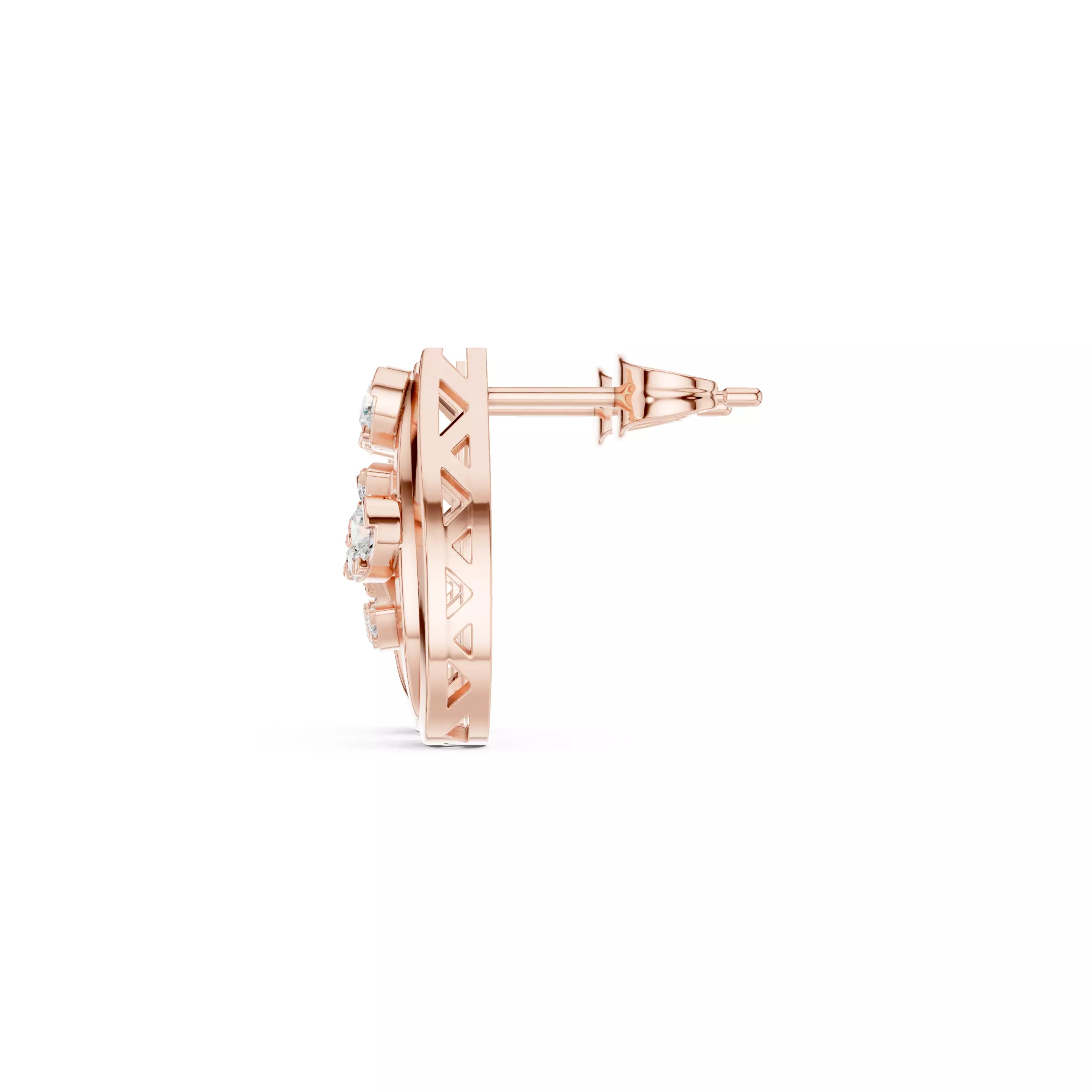 Diamond Studs Earrings 3dm stl renders animation videos details 3D print model_5