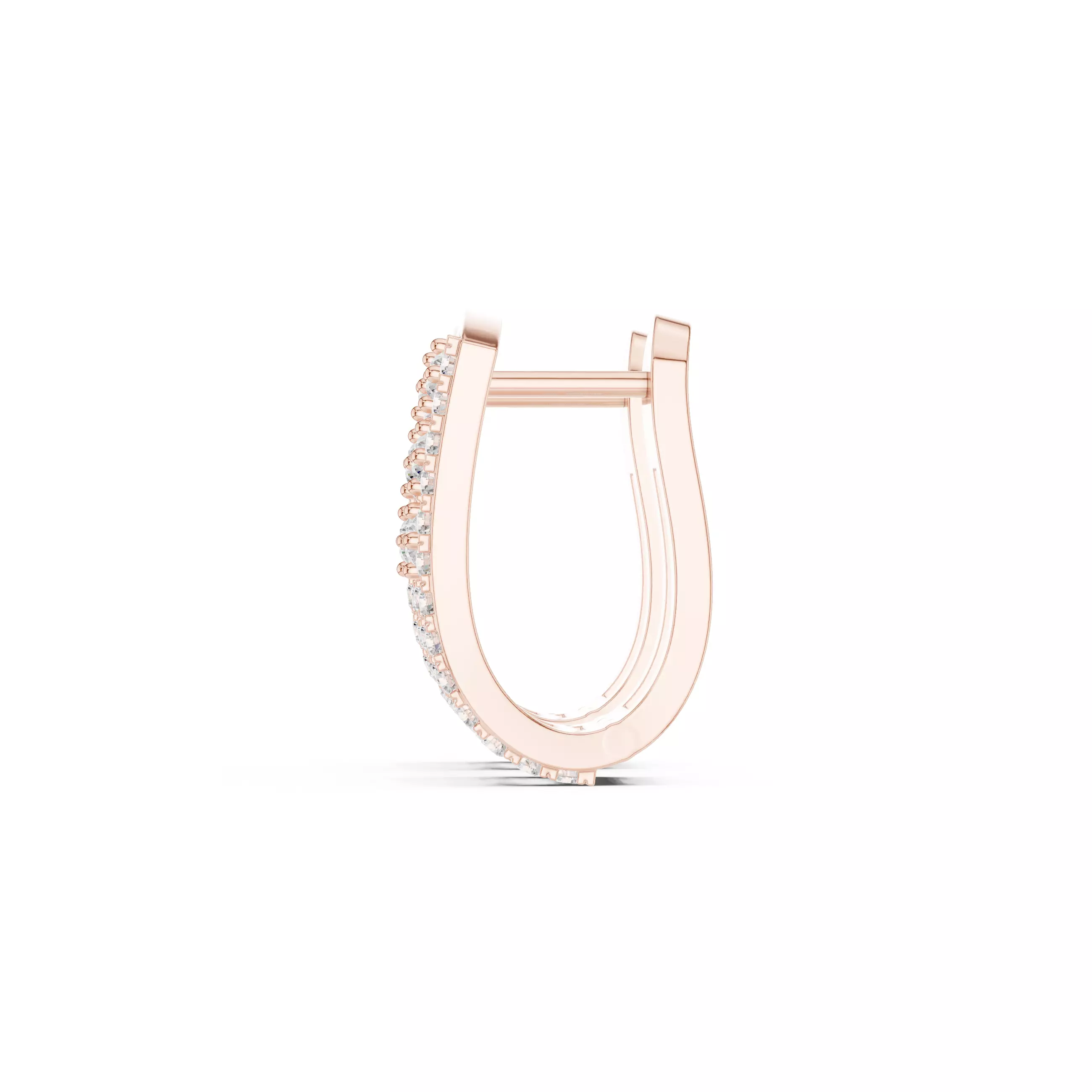 Diamond Hoops Earrings 3dm stl renders animation videos details  3D print model_5