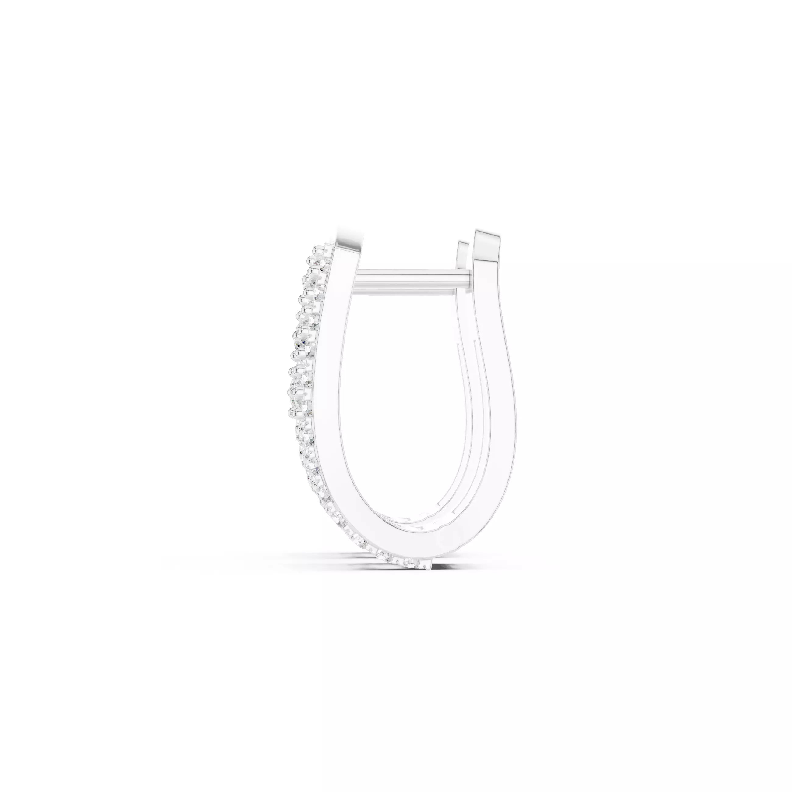 Diamond Hoops Earrings 3dm stl renders animation videos details  3D print model_8