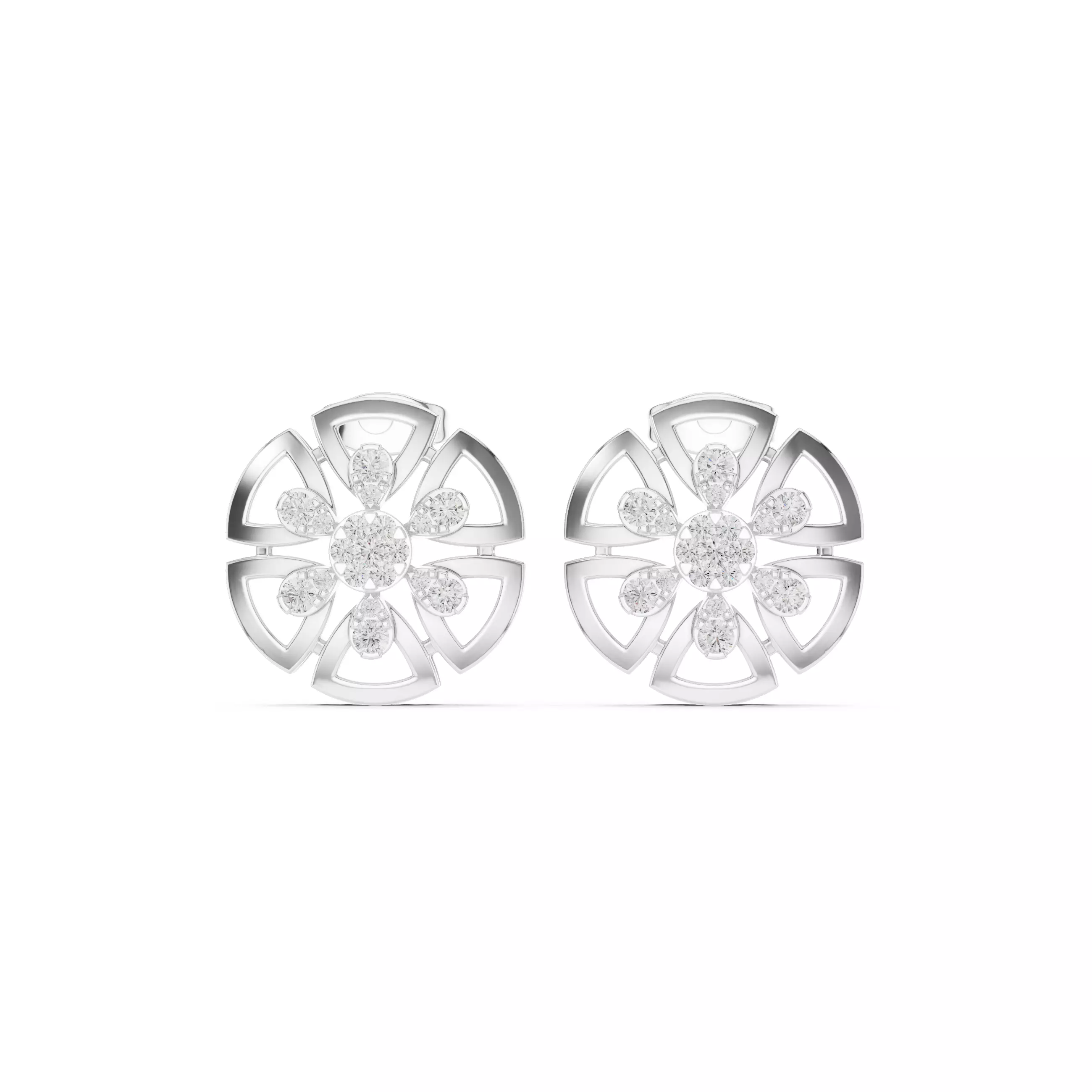 Diamond Studs Earrings 3dm stl renders animation videos details 3D print model_9