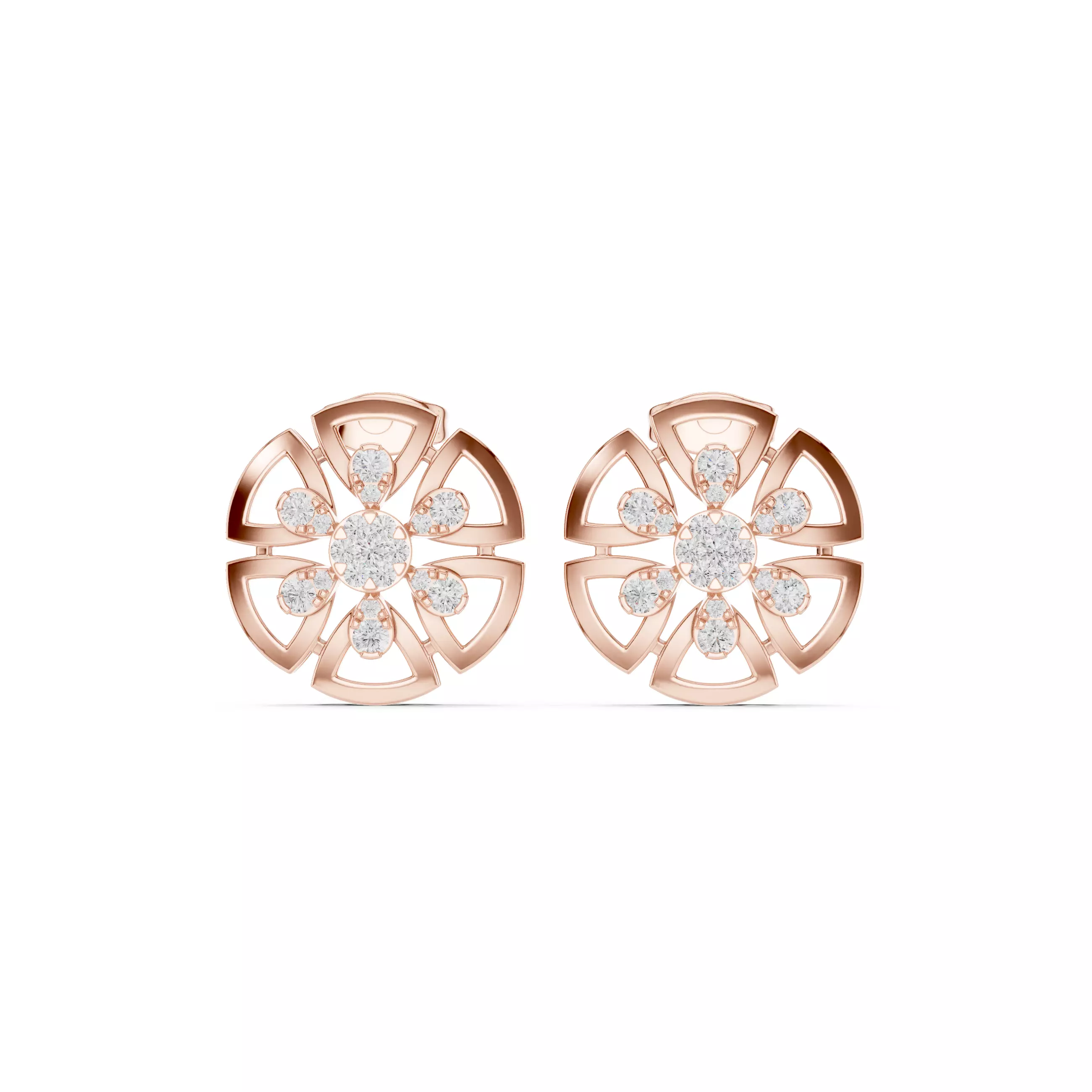 Diamond Studs Earrings 3dm stl renders animation videos details 3D print model_0