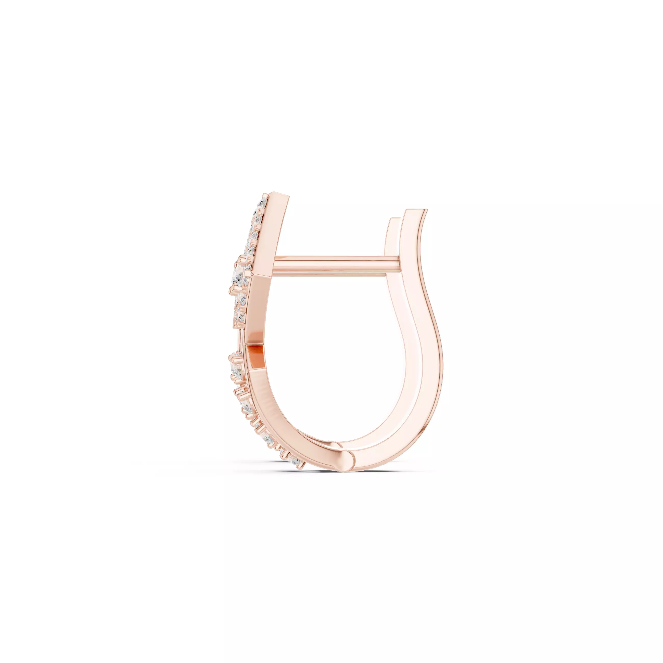 Diamond Hoops Earrings 3dm stl renders animation videos details  3D print model_5