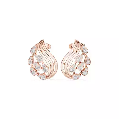 Diamond Studs Earrings 3dm stl renders animation videos details  3D print model