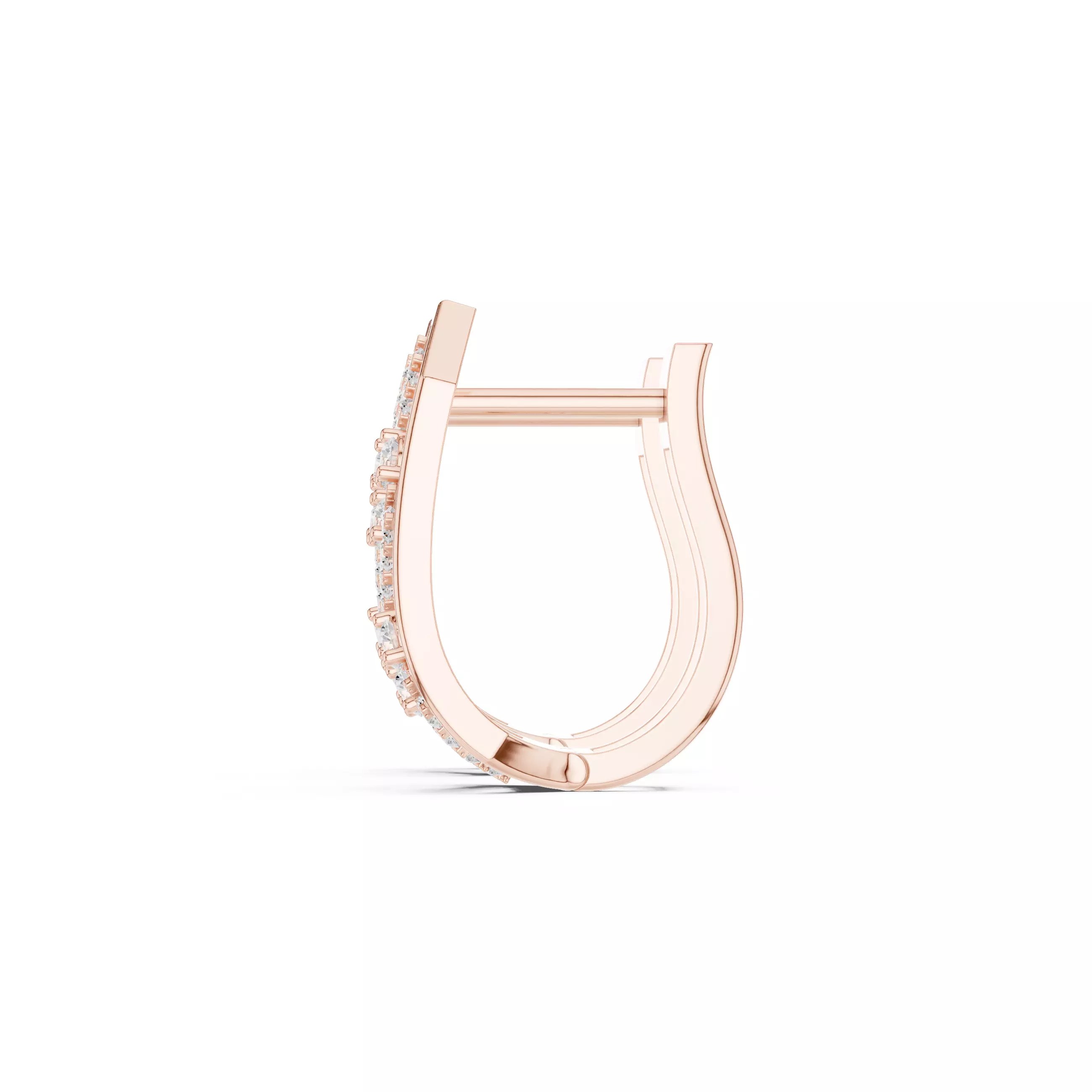 Diamond Hoops Earrings 3dm stl renders animation videos details  3D print model_5