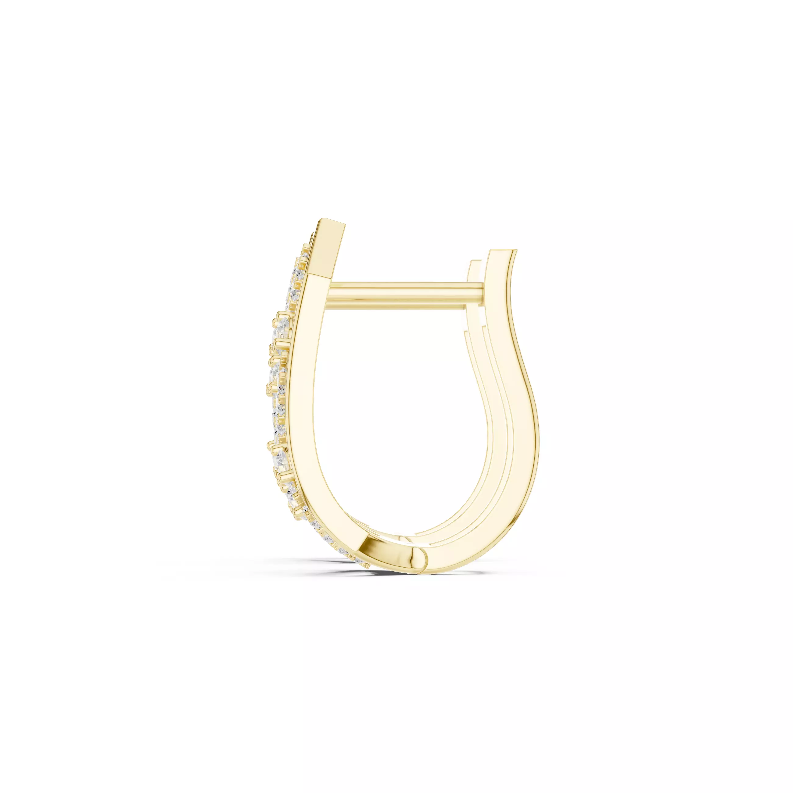 Diamond Hoops Earrings 3dm stl renders animation videos details  3D print model_12