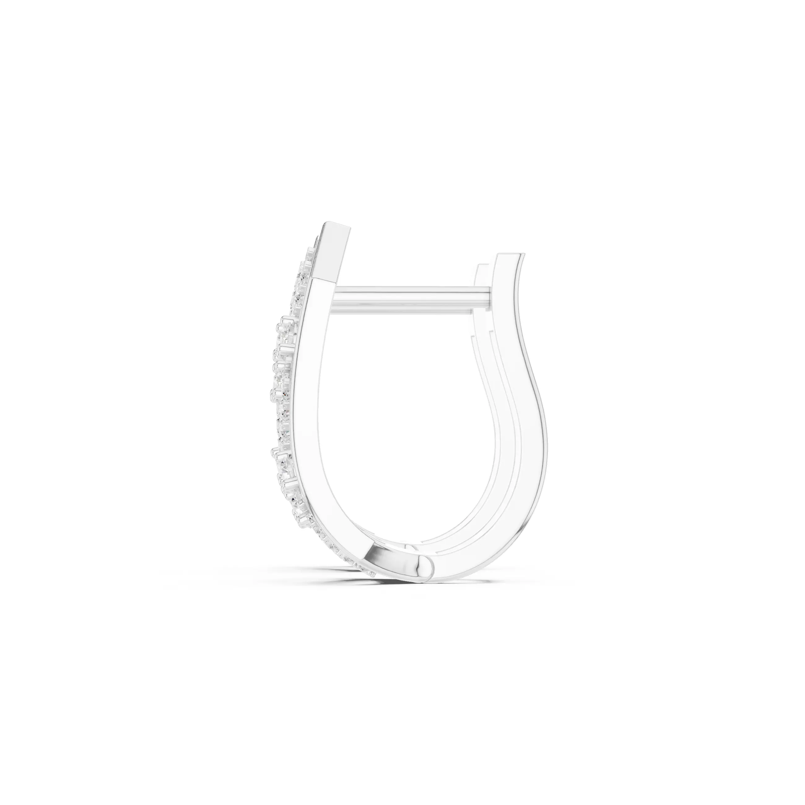 Diamond Hoops Earrings 3dm stl renders animation videos details  3D print model_8