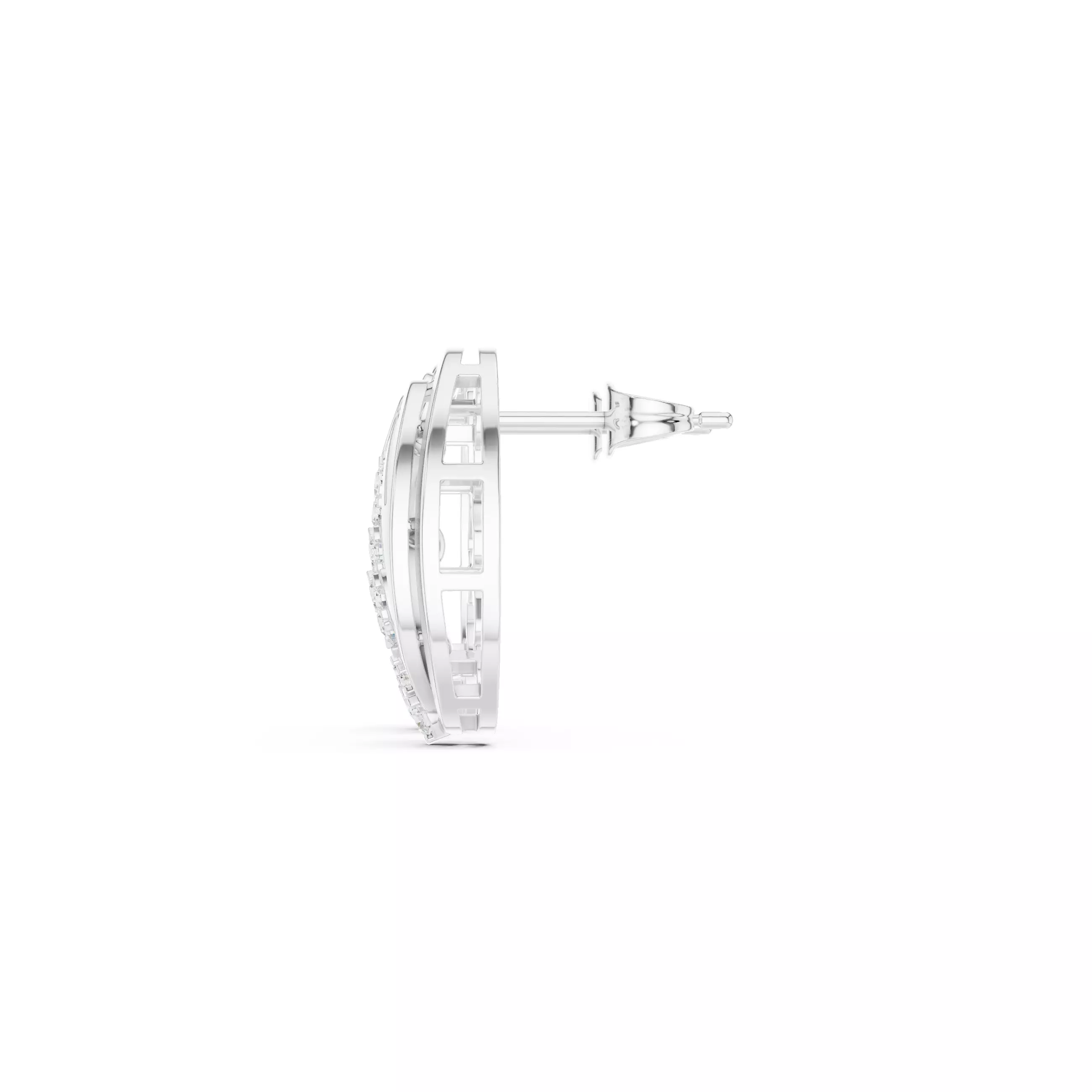 Diamond Studs Earrings 3dm stl renders animation videos details  3D print model_8