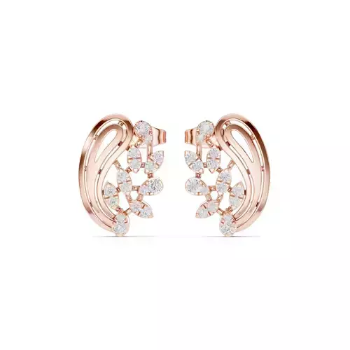 Diamond Studs Earrings 3dm stl renders animation videos details  3D print model