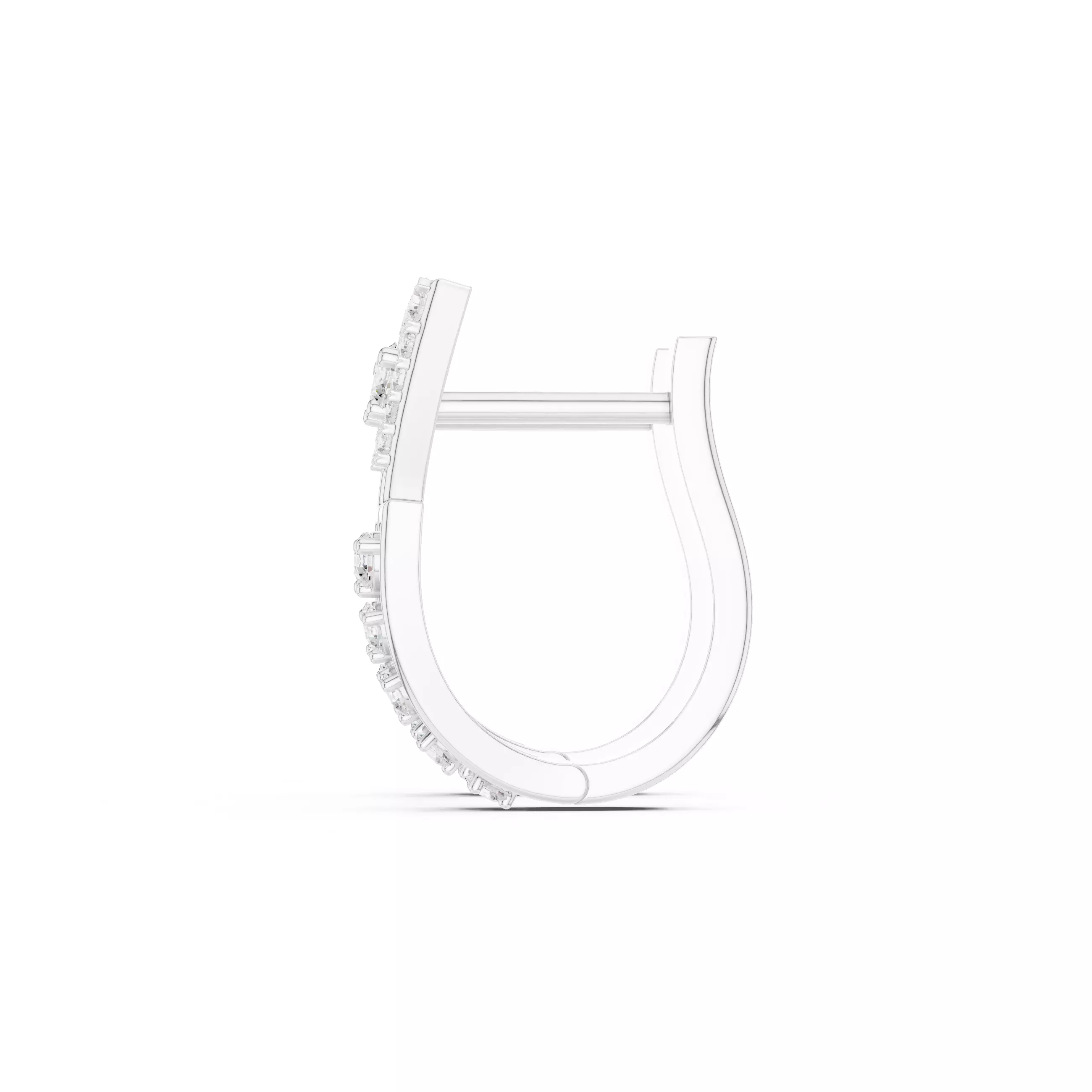 Diamond Hoops Earrings 3dm stl renders animation videos details  3D print model_8
