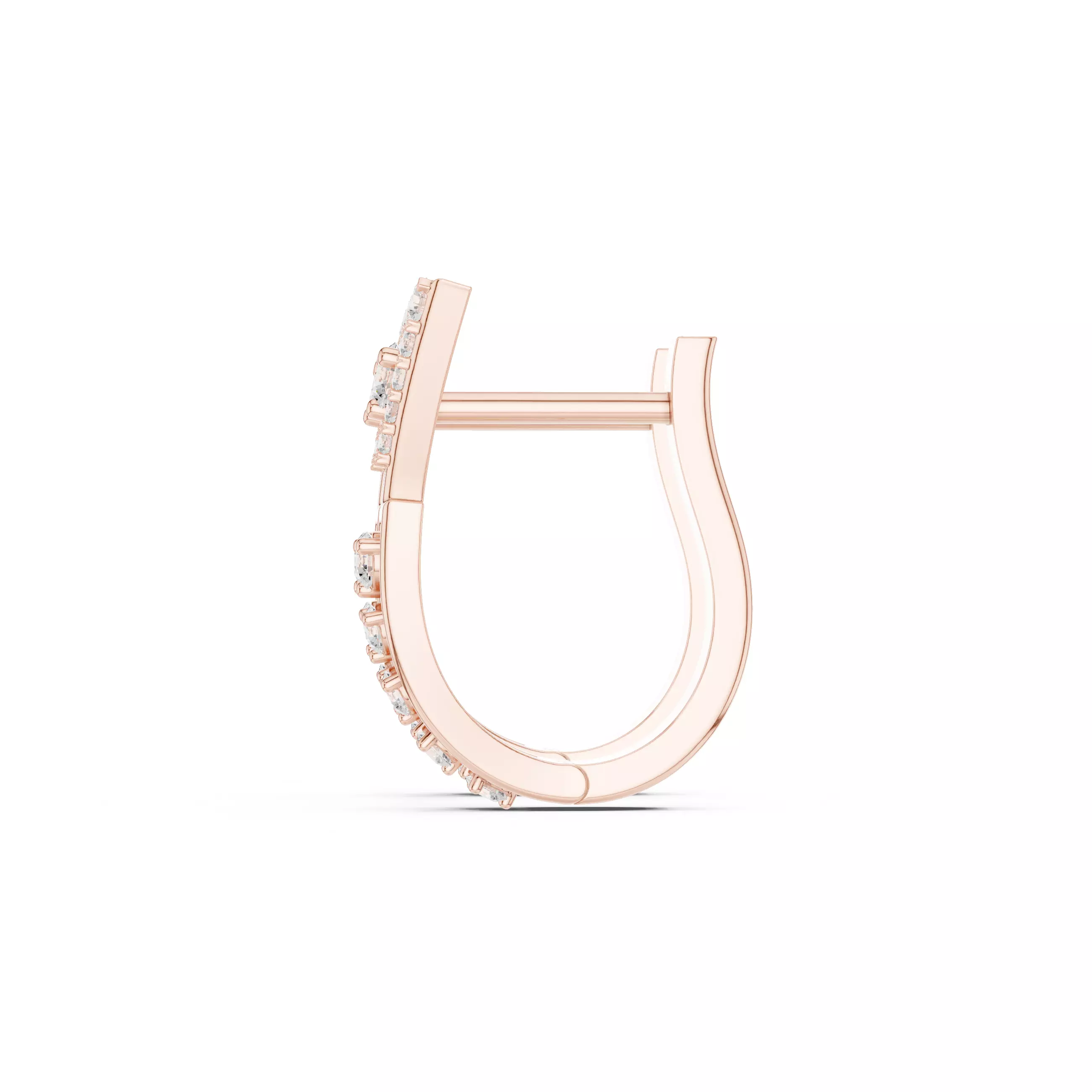 Diamond Hoops Earrings 3dm stl renders animation videos details  3D print model_5