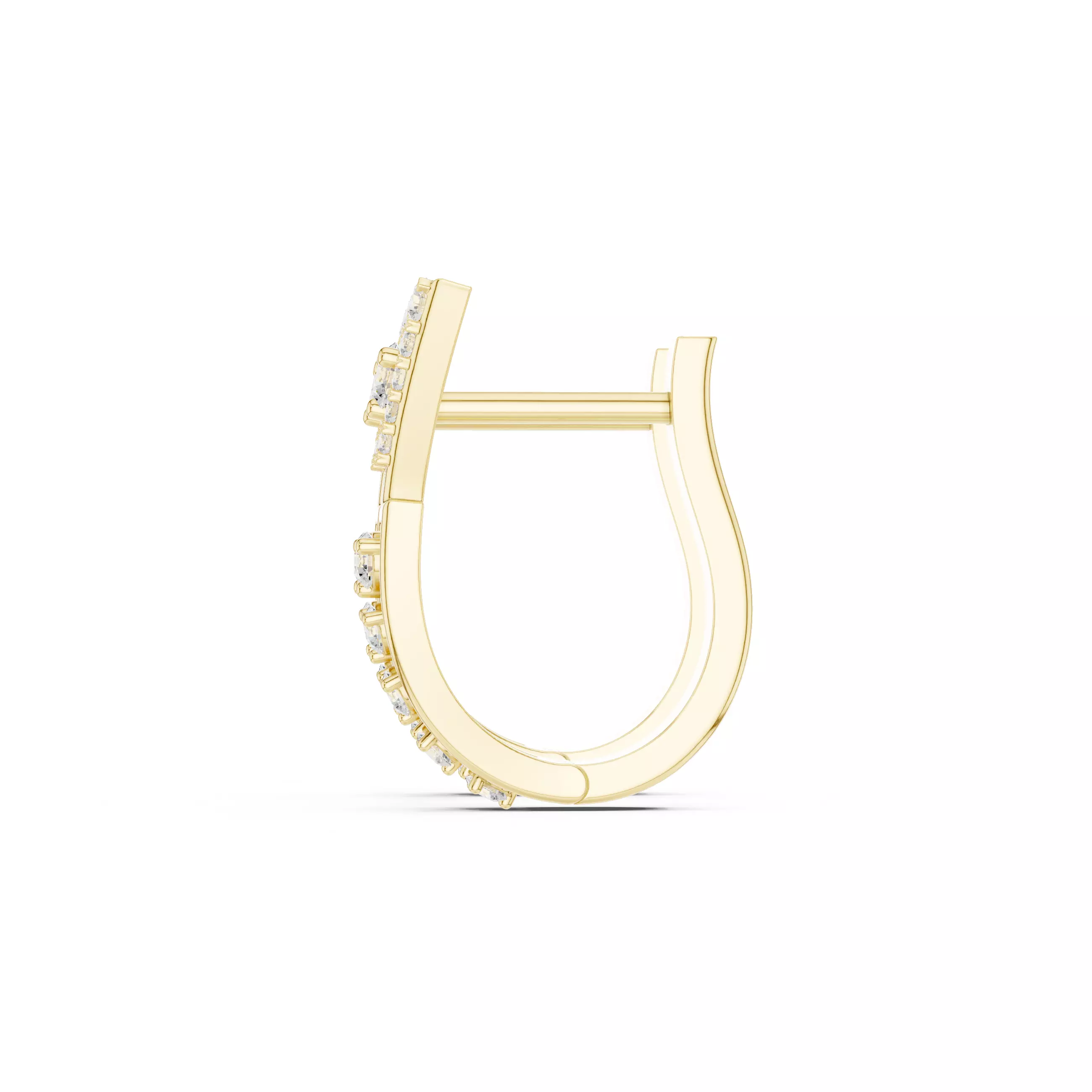 Diamond Hoops Earrings 3dm stl renders animation videos details  3D print model_12