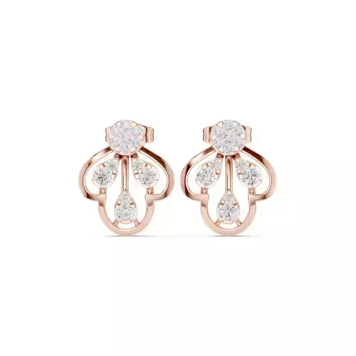 Diamond Studs Earrings 3dm stl renders animation videos details  3D print model