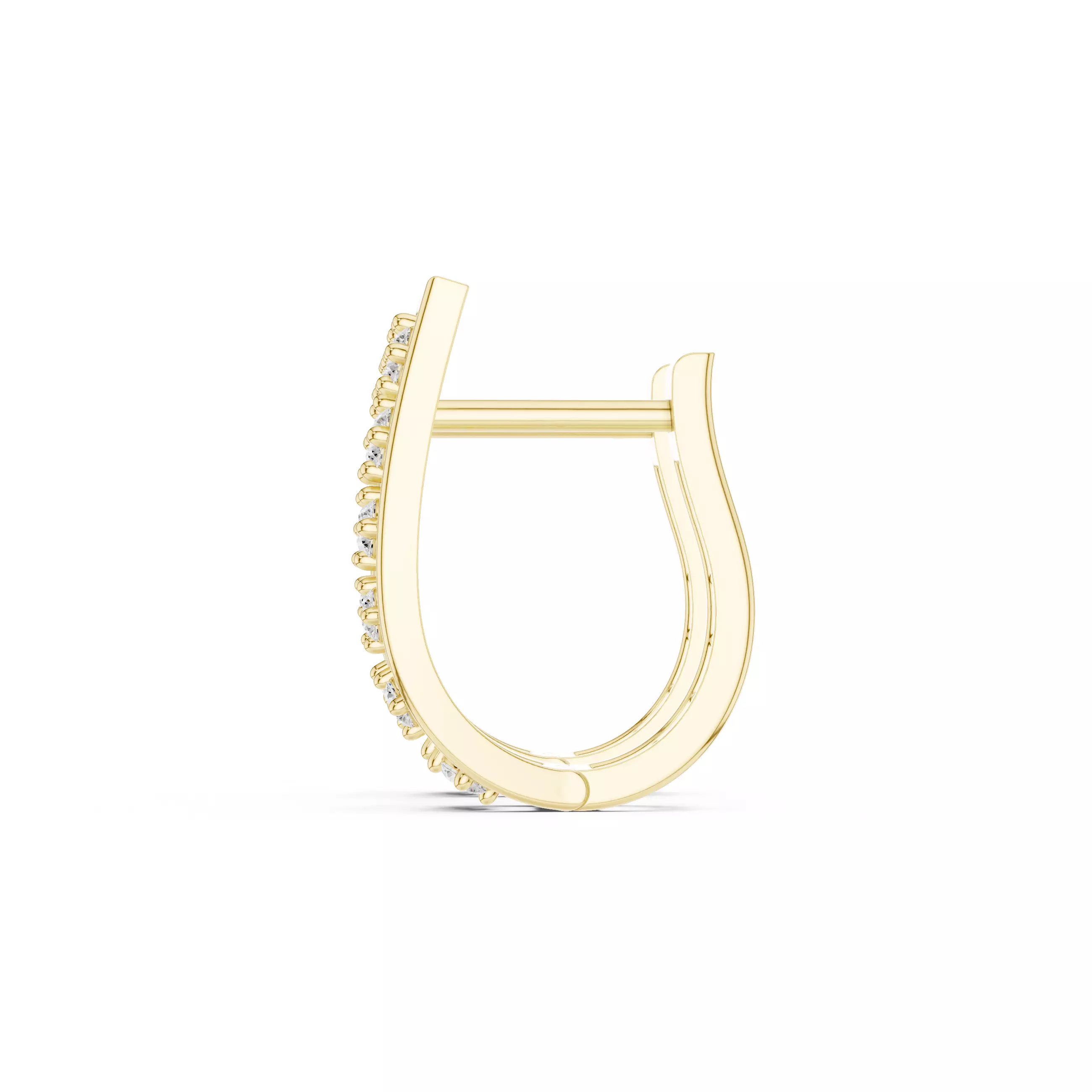 Diamond Hoops Earrings 3dm stl renders animation videos details  3D print model_12