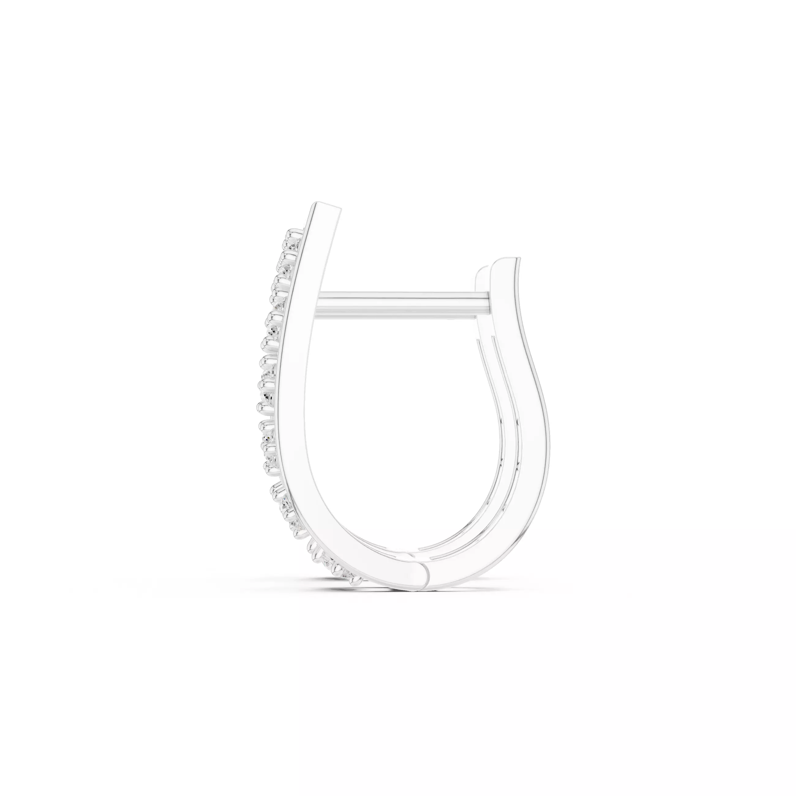 Diamond Hoops Earrings 3dm stl renders animation videos details  3D print model_8