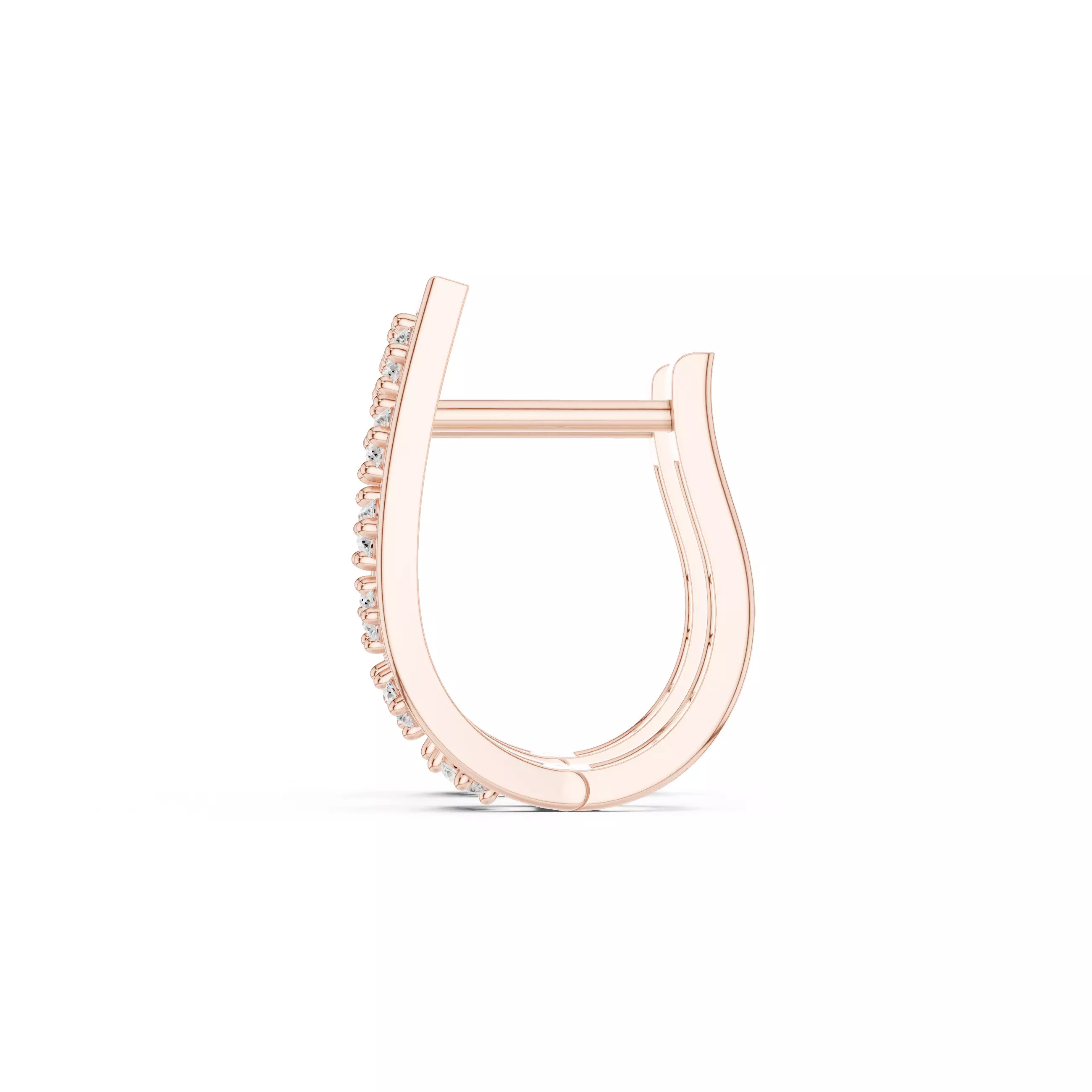 Diamond Hoops Earrings 3dm stl renders animation videos details  3D print model_5