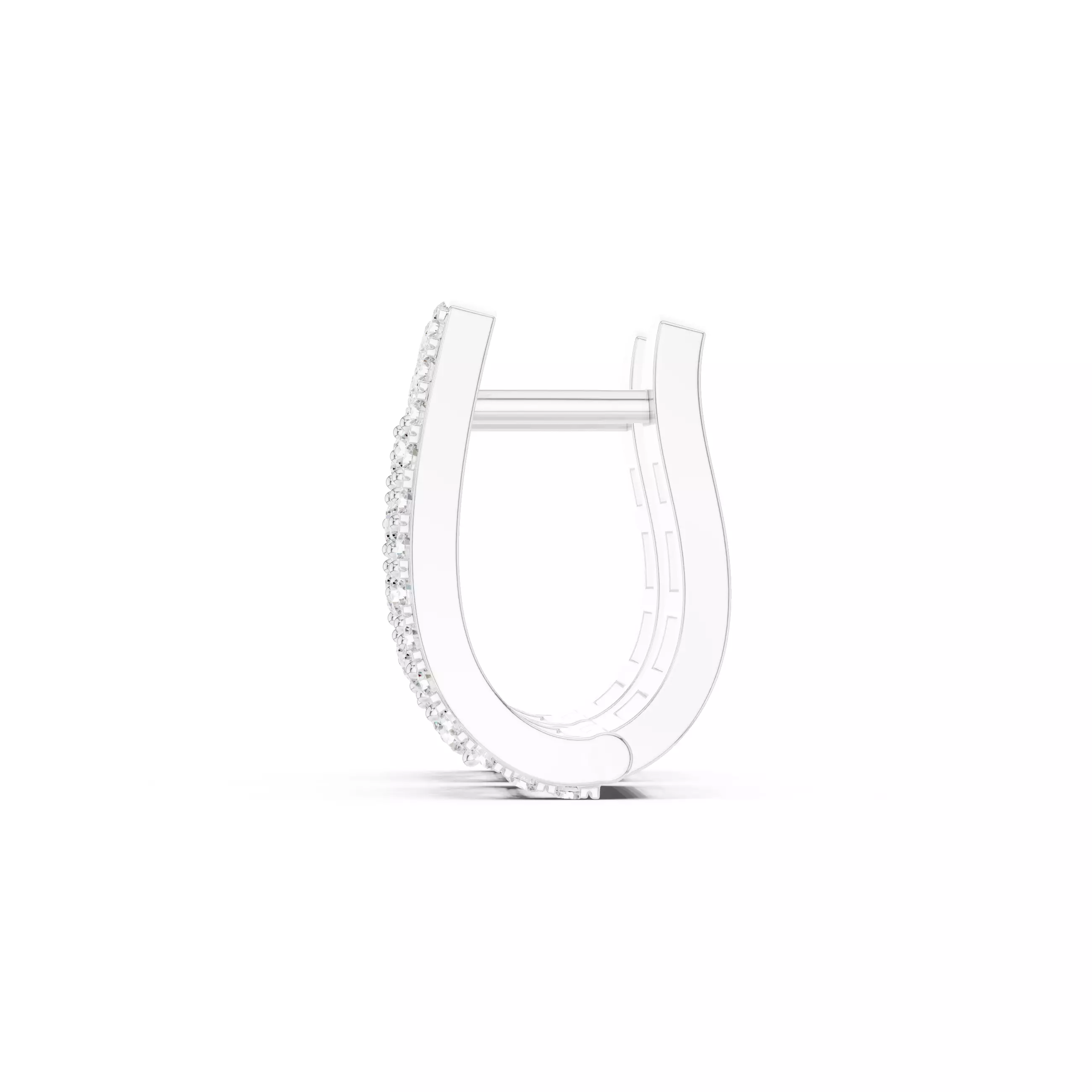 Diamond Hoops Earrings 3dm stl renders animation videos details  3D print model_8