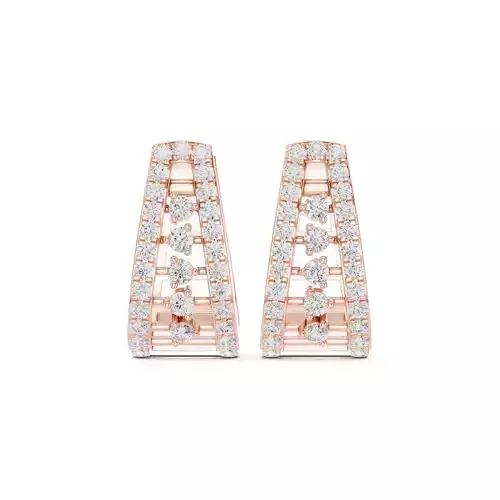 Diamond Hoops Earrings 3dm stl renders animation videos details  3D print model Diamond Hoops Earrings 3dm stl renders animation videos details  3D print model