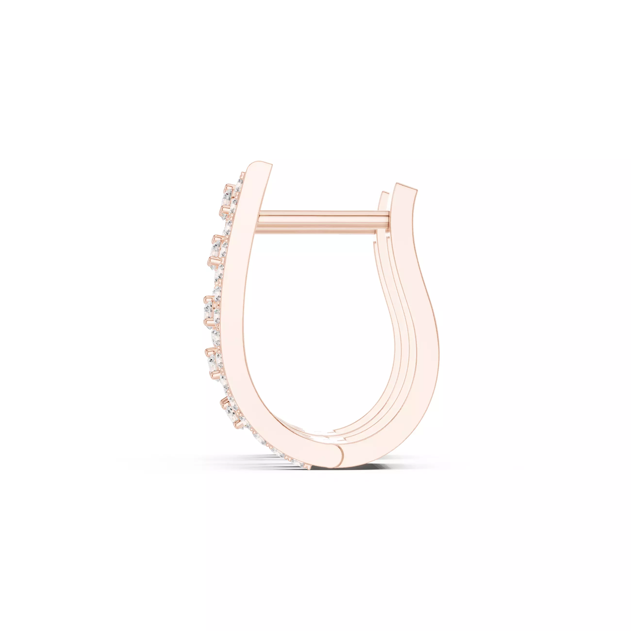 Diamond Hoops Earrings 3dm stl renders animation videos details  3D print model_5