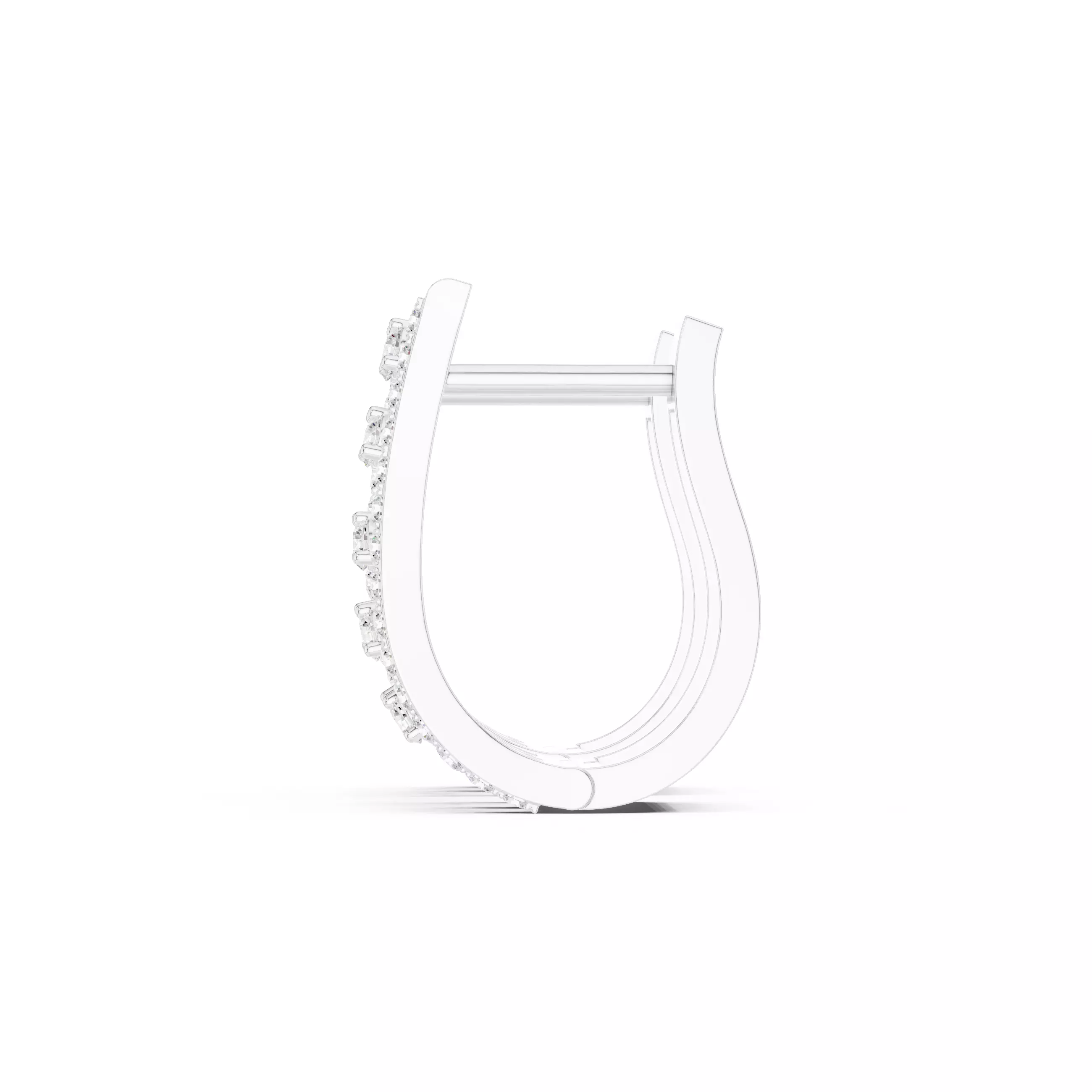 Diamond Hoops Earrings 3dm stl renders animation videos details  3D print model_8