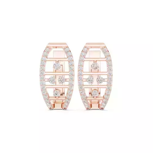 Diamond Hoops Earrings 3dm stl renders animation videos details 