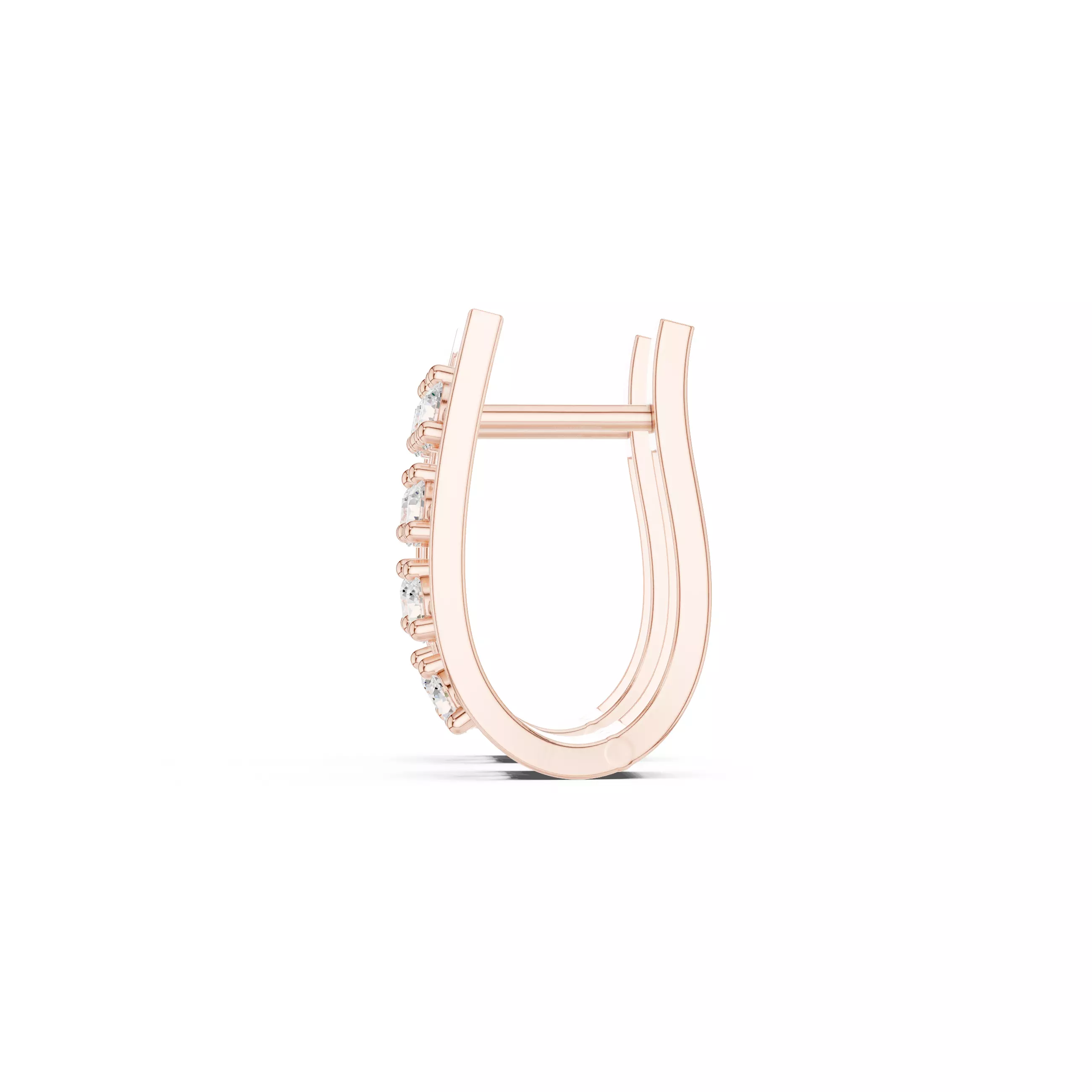 Diamond Hoops Earrings 3dm stl renders animation videos details  3D print model_5