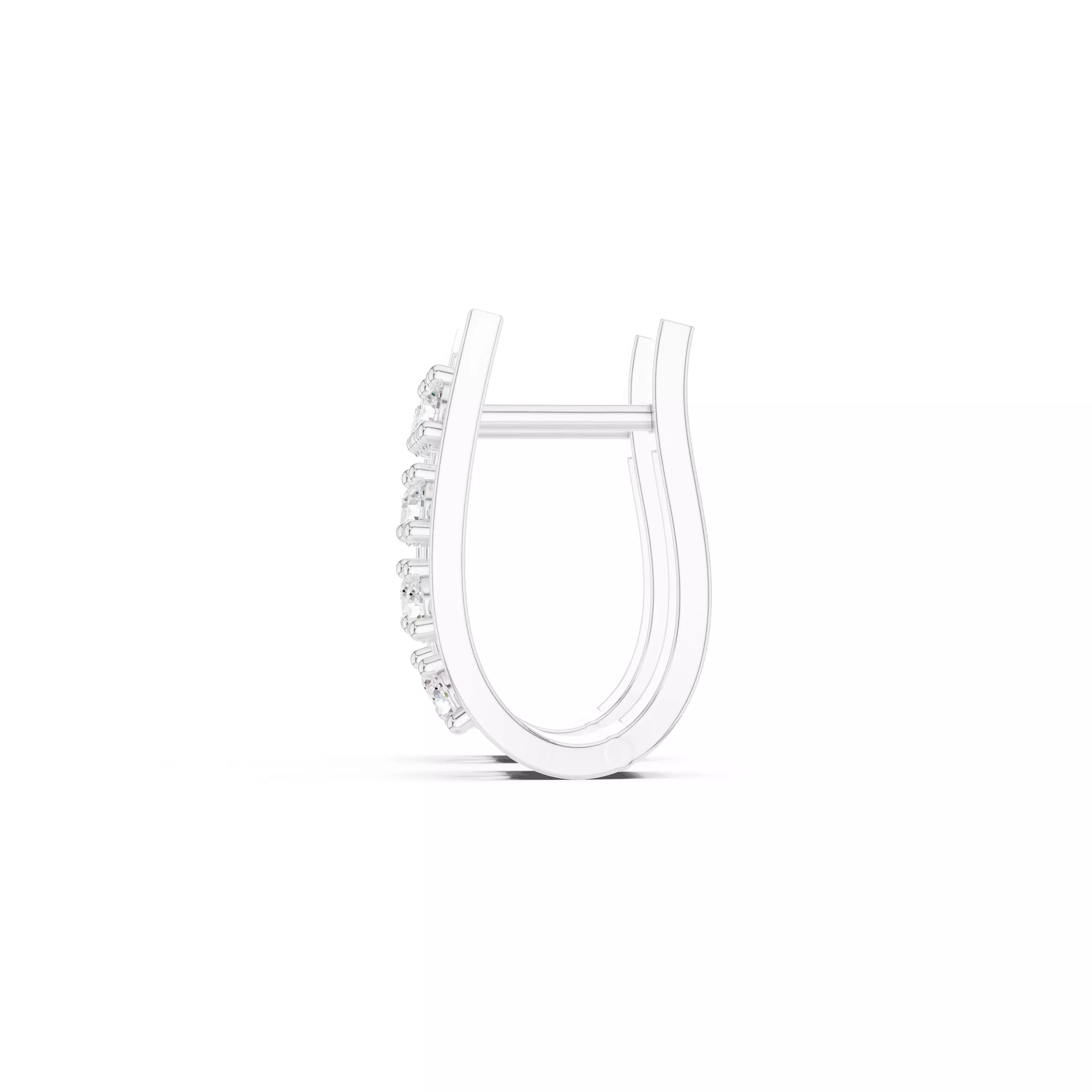 Diamond Hoops Earrings 3dm stl renders animation videos details  3D print model_8