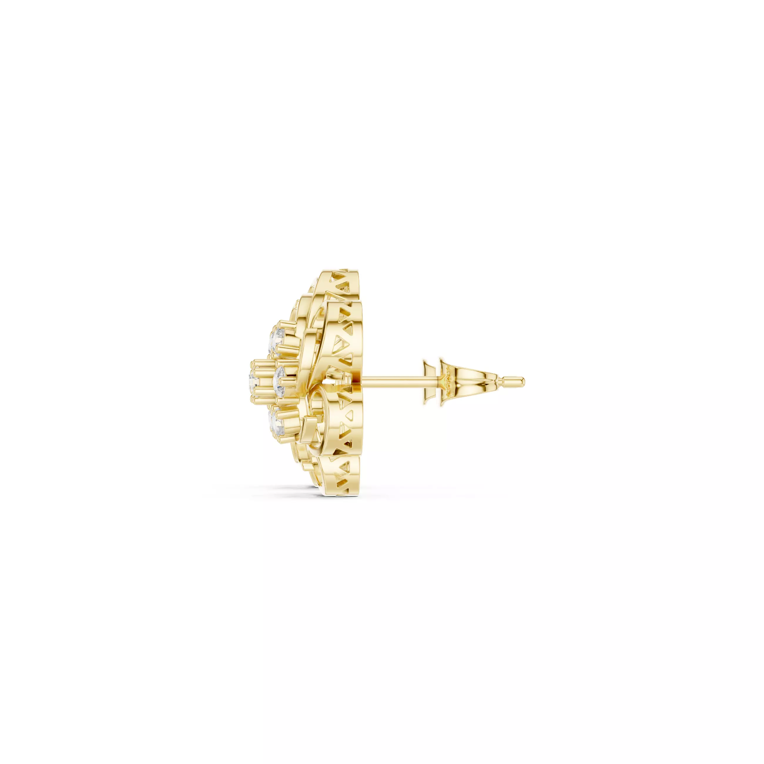 Diamond Studs Earrings 3dm stl renders animation videos details  3D print model_12