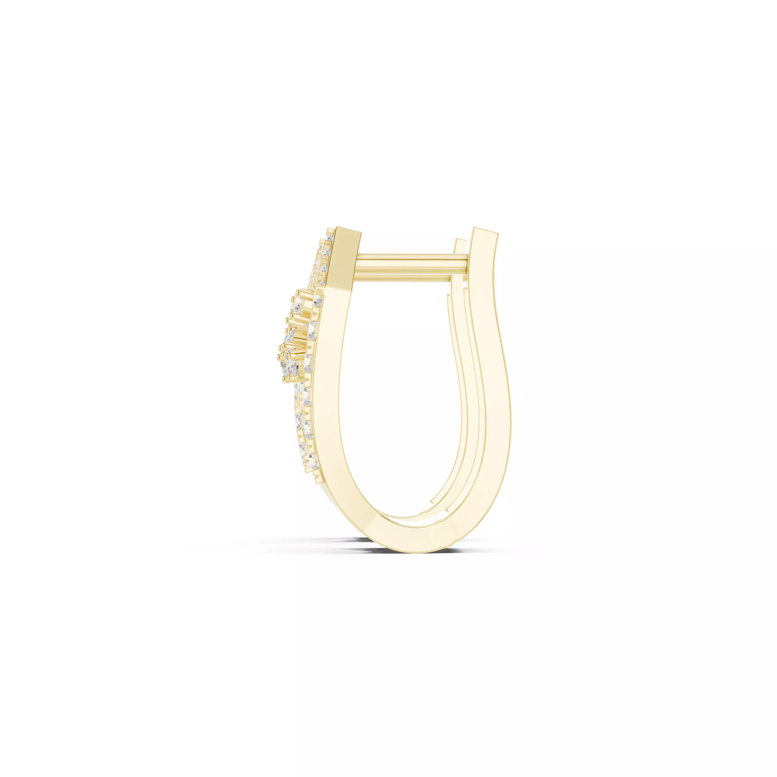 Diamond Hoops Earrings 3dm stl renders animation videos details  3D print model_12