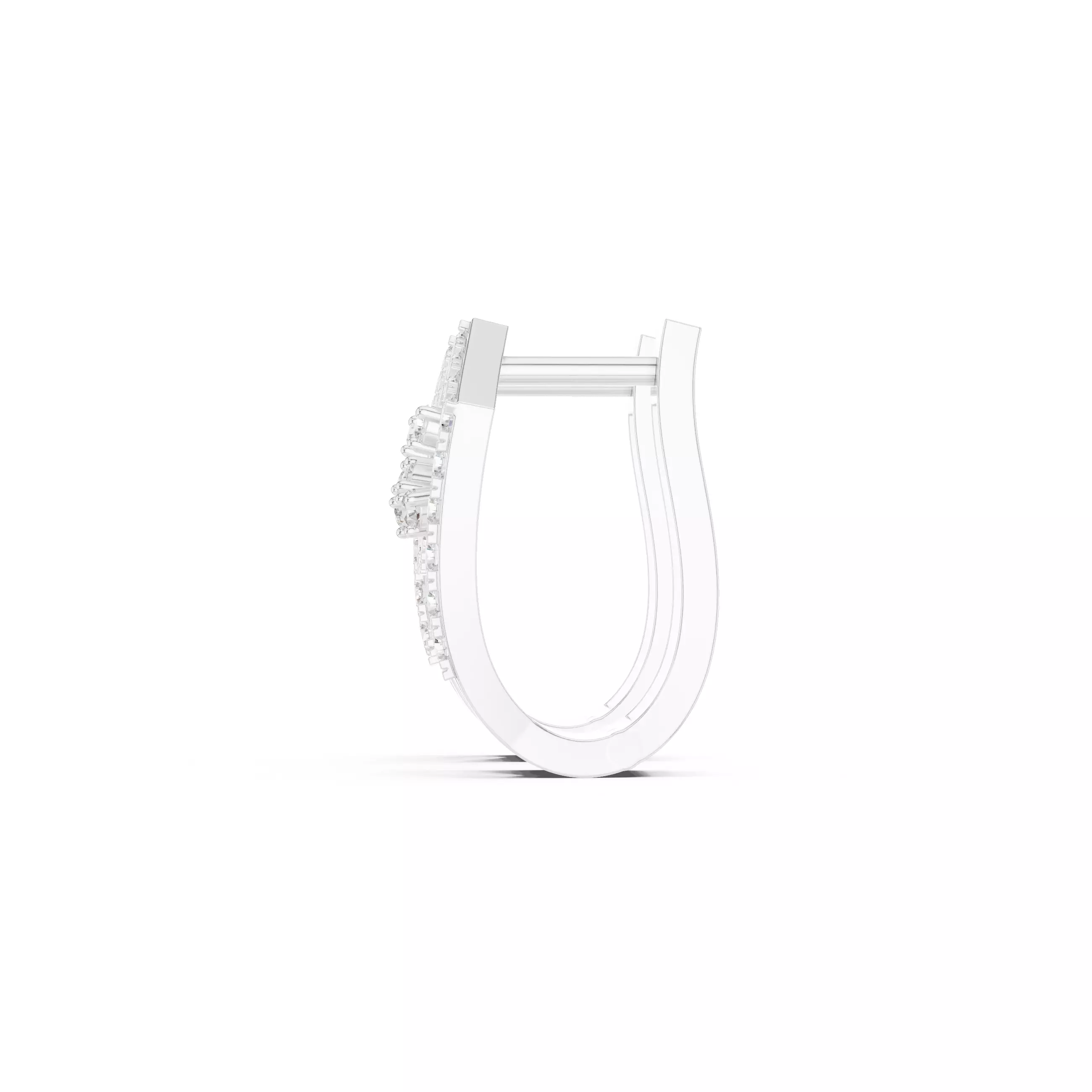 Diamond Hoops Earrings 3dm stl renders animation videos details  3D print model_8
