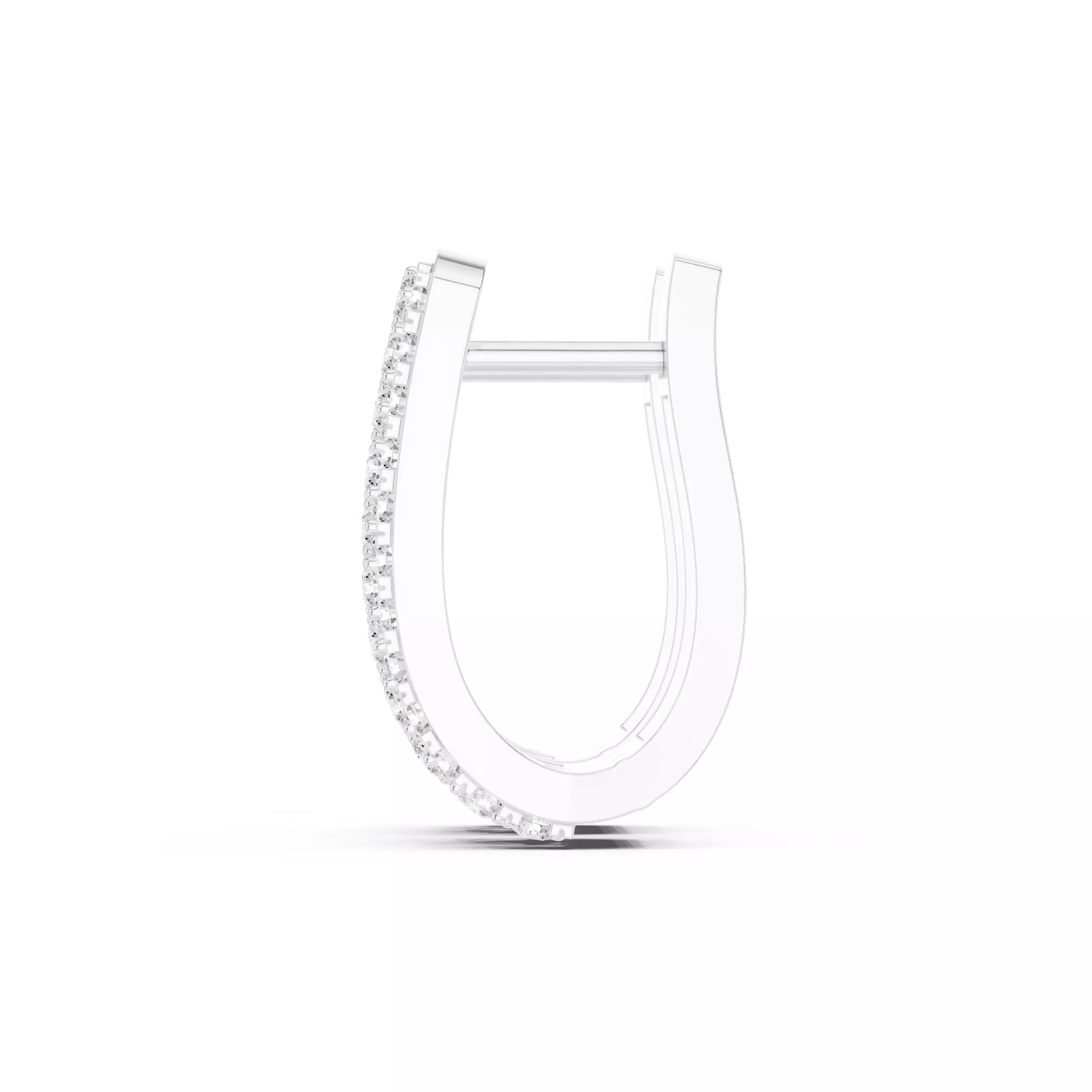 Diamond Hoops Earrings 3dm stl renders animation videos details  3D print model_8