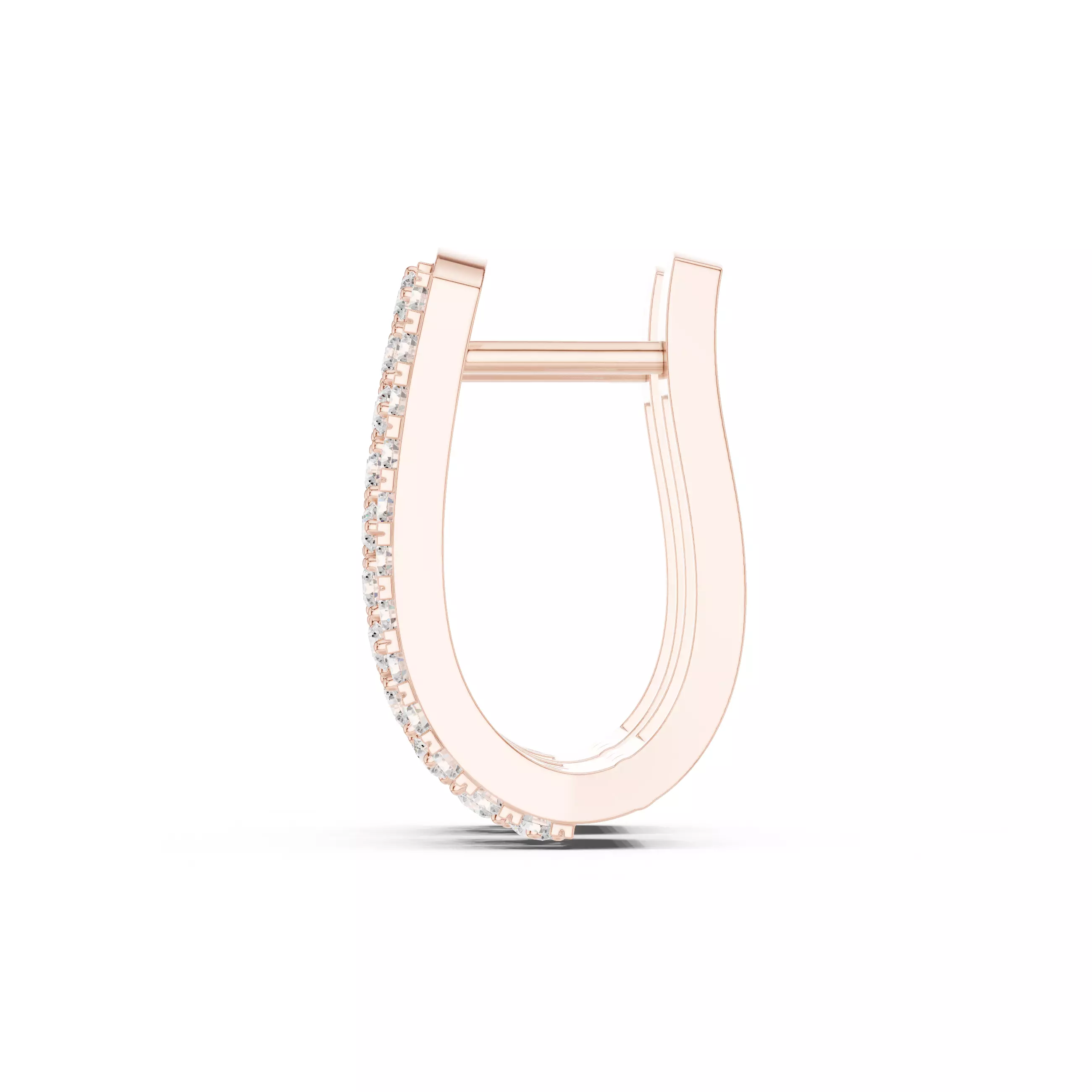 Diamond Hoops Earrings 3dm stl renders animation videos details  3D print model_5