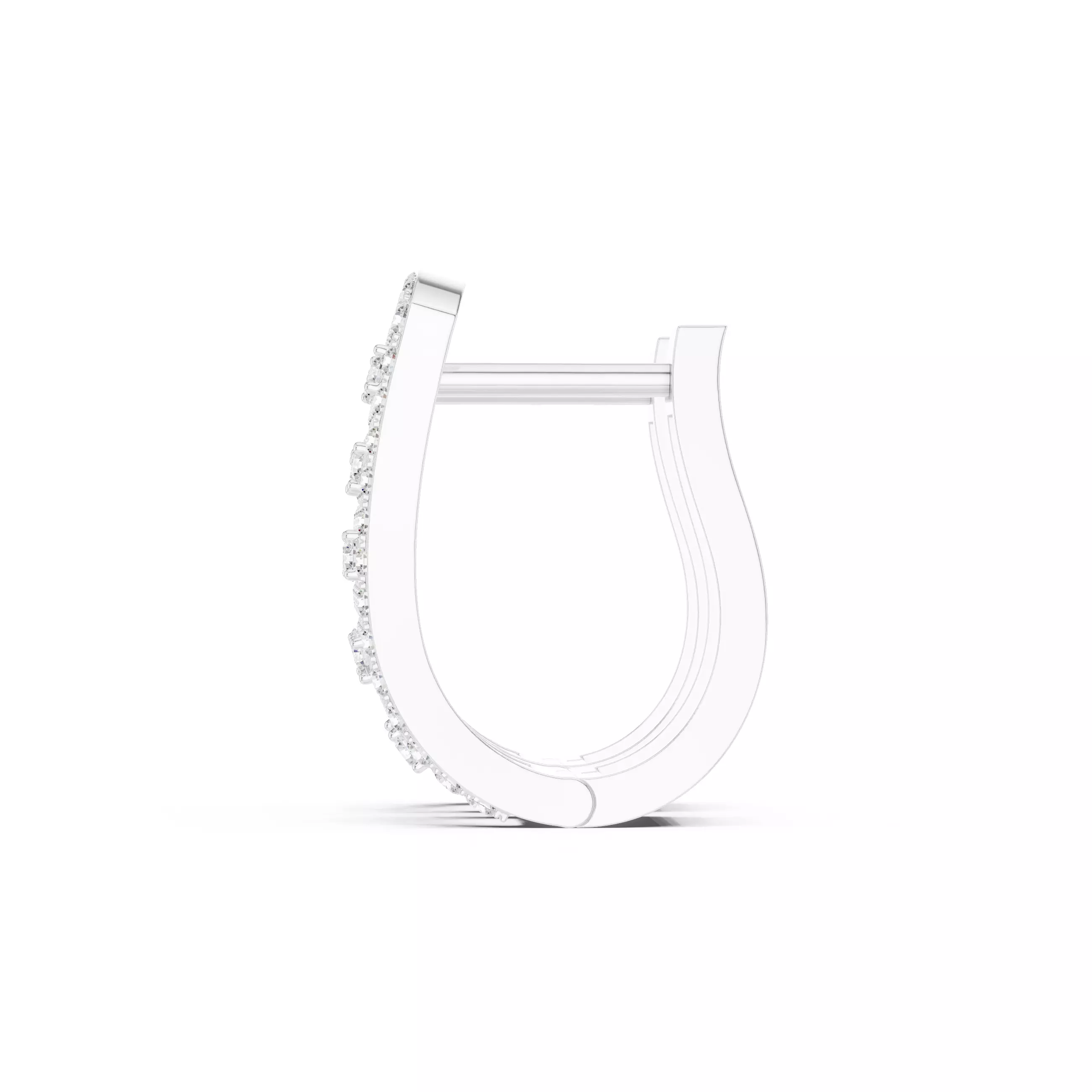 Diamond Hoops Earrings 3dm stl renders animation videos details  3D print model_8