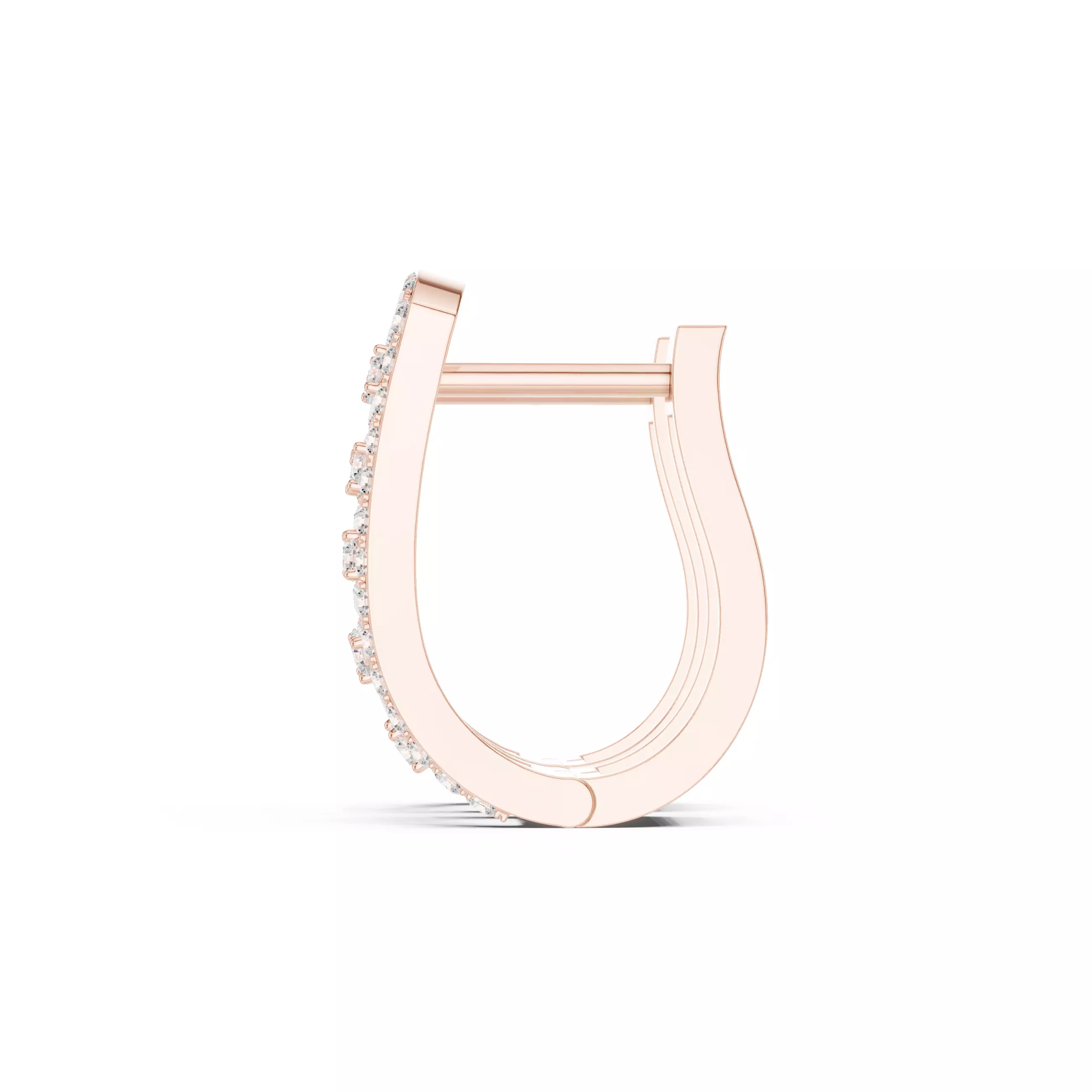 Diamond Hoops Earrings 3dm stl renders animation videos details  3D print model_5