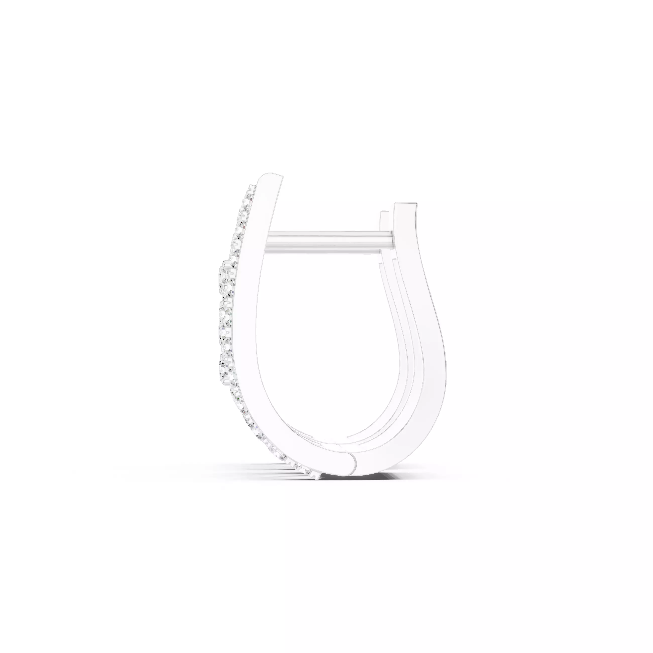 Diamond Hoops Earrings 3dm stl renders animation videos details  3D print model_8
