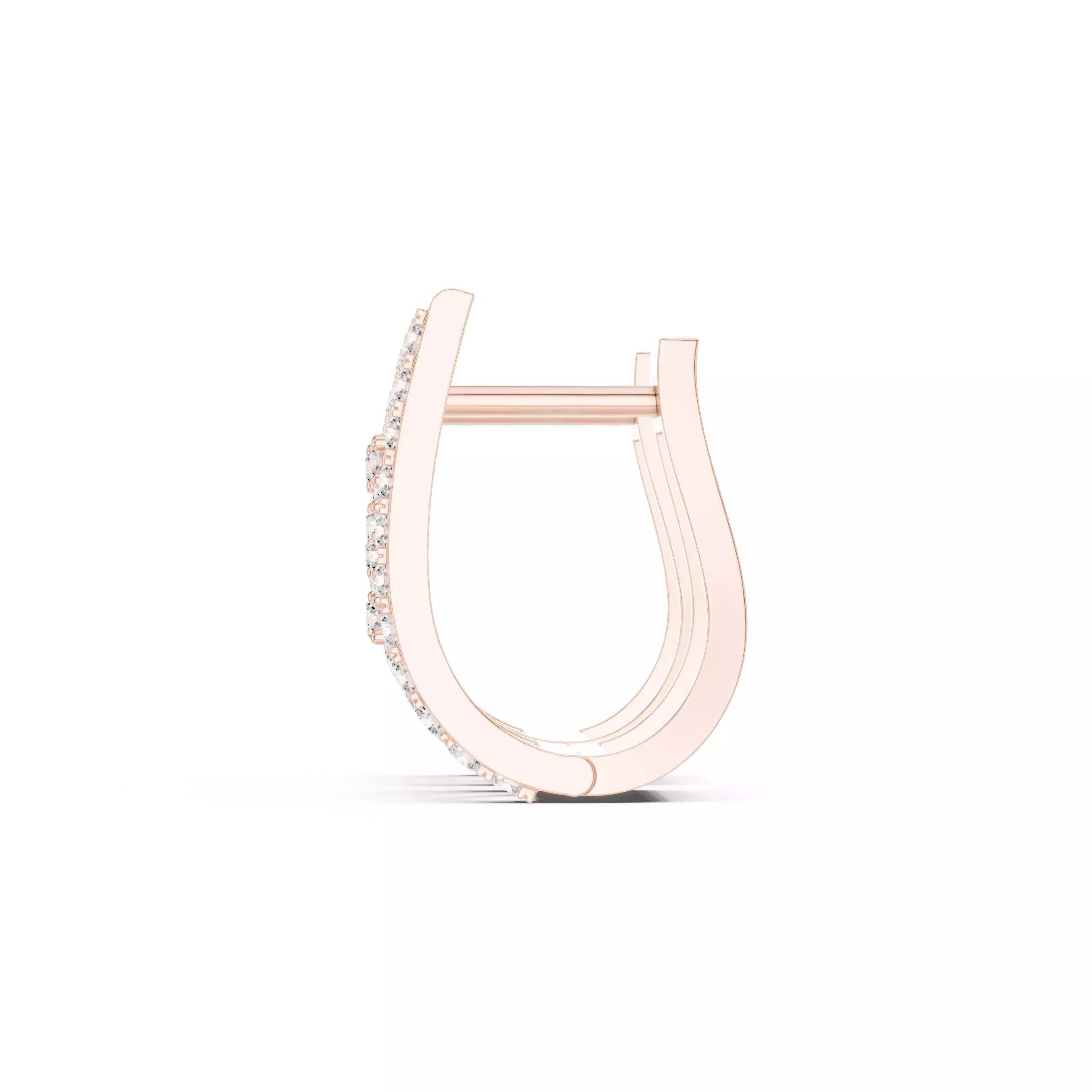 Diamond Hoops Earrings 3dm stl renders animation videos details  3D print model_5