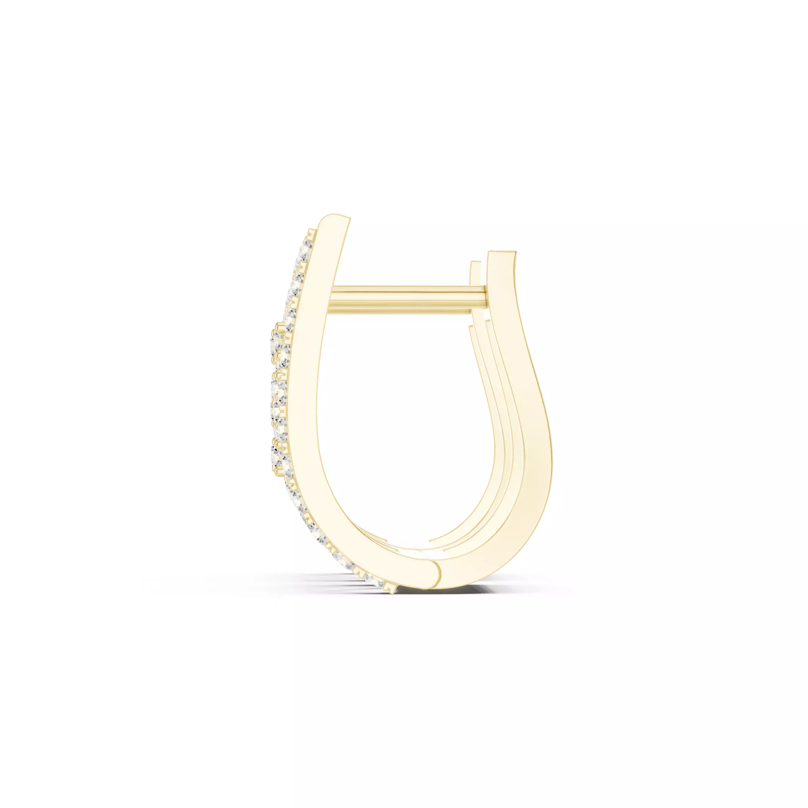 Diamond Hoops Earrings 3dm stl renders animation videos details  3D print model_12