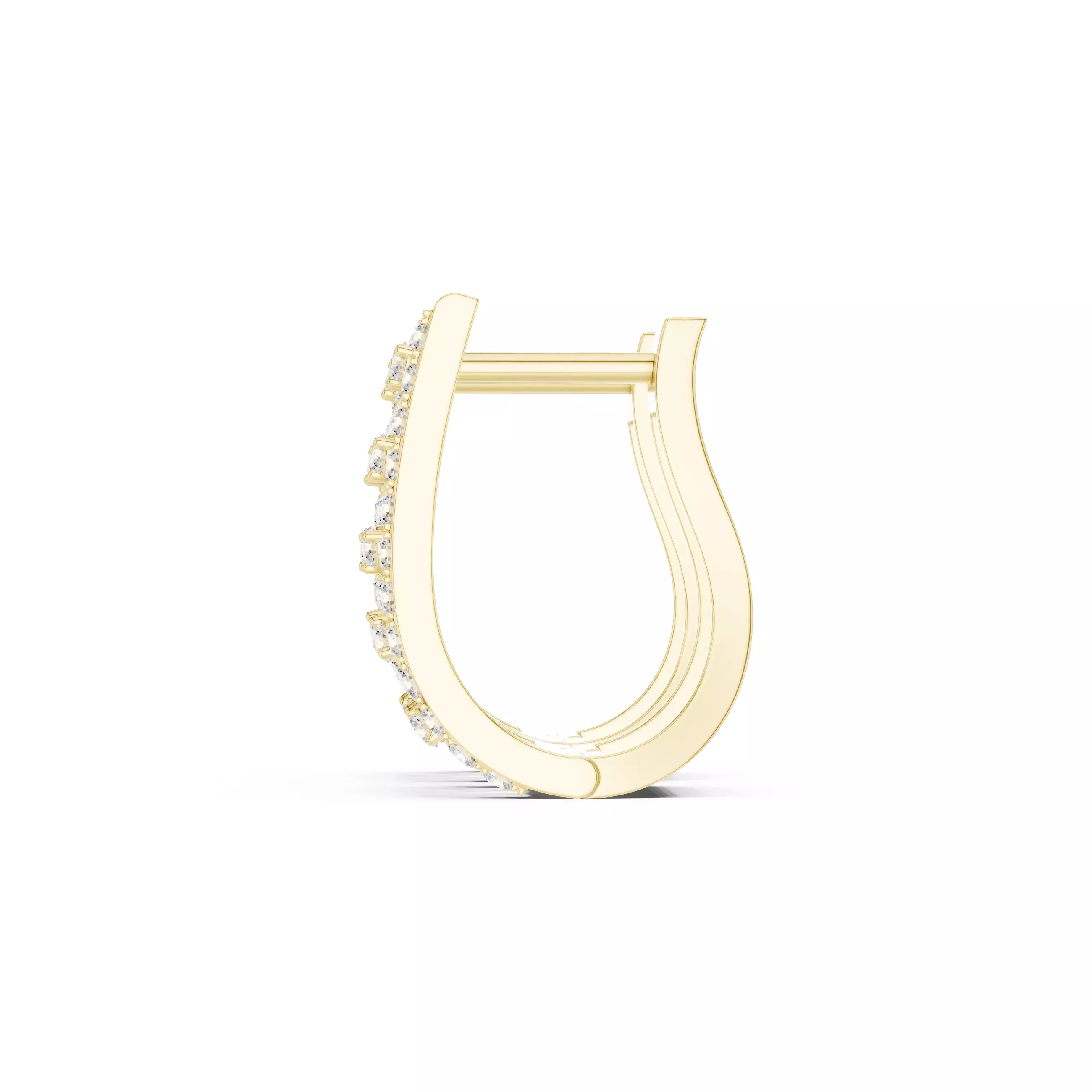 Diamond Hoops Earrings 3dm stl renders animation videos details  3D print model_12