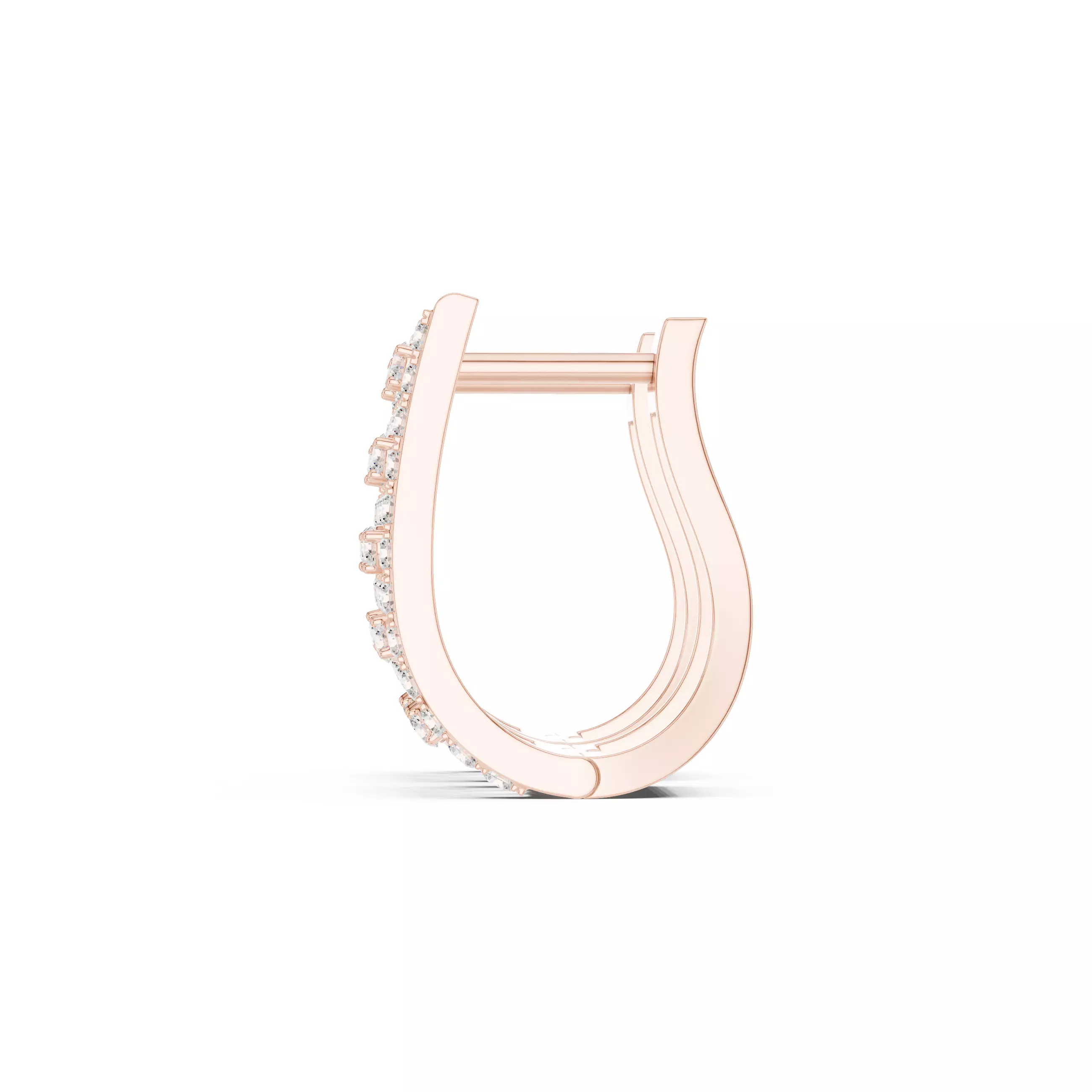 Diamond Hoops Earrings 3dm stl renders animation videos details  3D print model_5