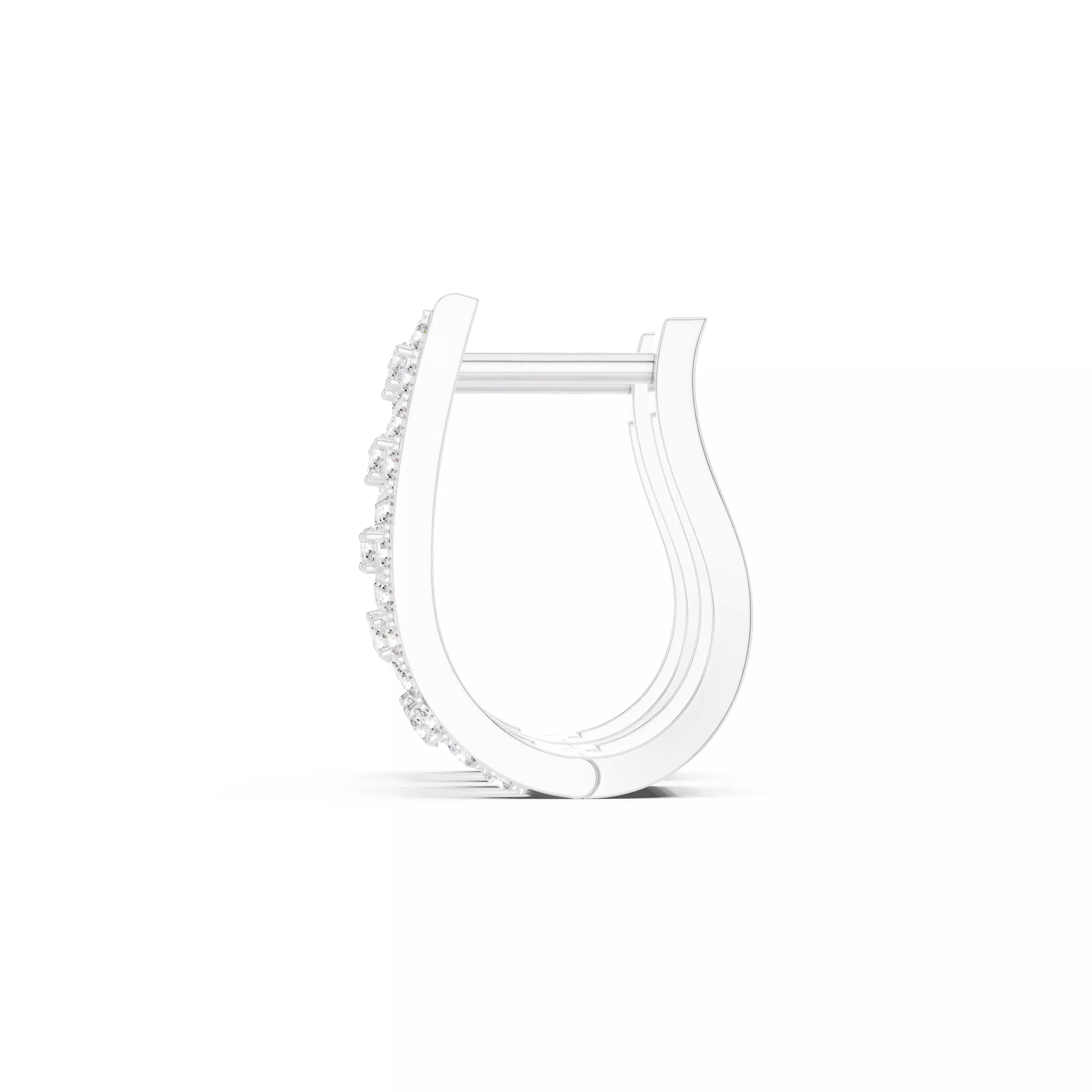 Diamond Hoops Earrings 3dm stl renders animation videos details  3D print model_8