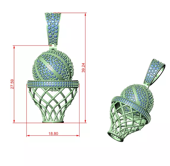 Italian Pendant 3dm stl renders video animation details  3D print model_1