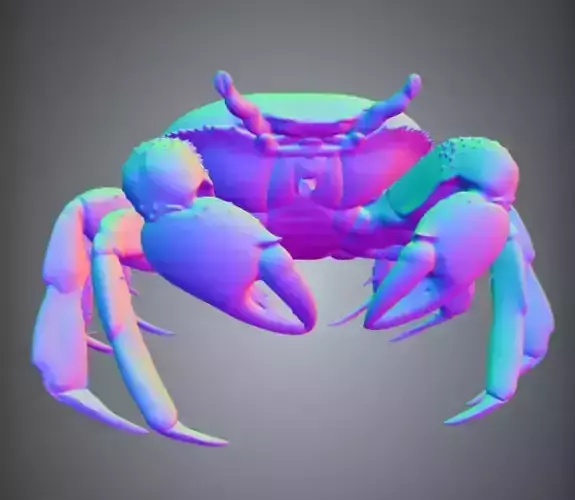 Crab 4  Free low-poly 3D model