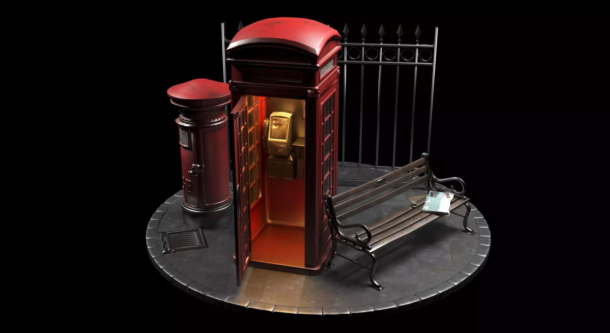 London Corner Free 3D model_3